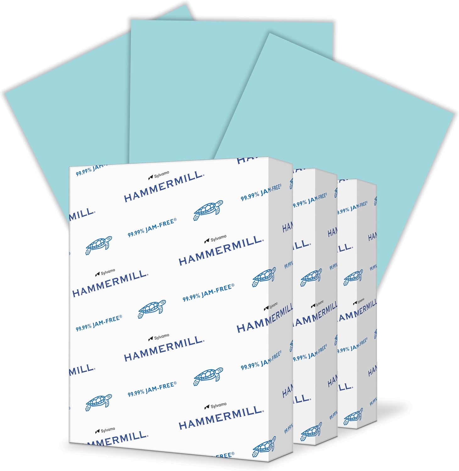 Hammermill Colored Paper, 20 lb Blue Printer Paper, 8.5 x 11 - Made in the USA, Pastel Paper, 103309R - 1 Ream (500 Sheets)