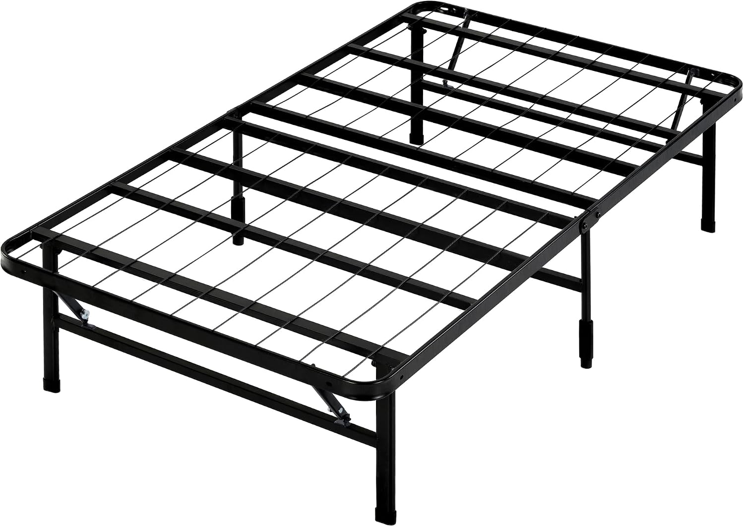 Zinus SmartBase Tool-Free Assembly Mattress Foundation, 14 Inch Metal Platform Bed Frame, No Box Spring Needed, Sturdy Steel Frame, Underbed Storage, Black, Queen