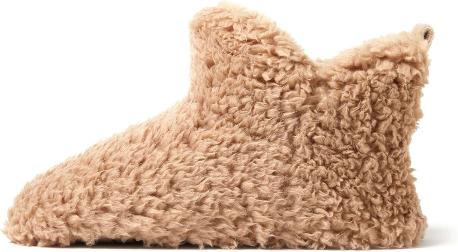Dearfoams Women's Chelsea Faux Fuzzy Sherpa Indoor House Bootie Slipper