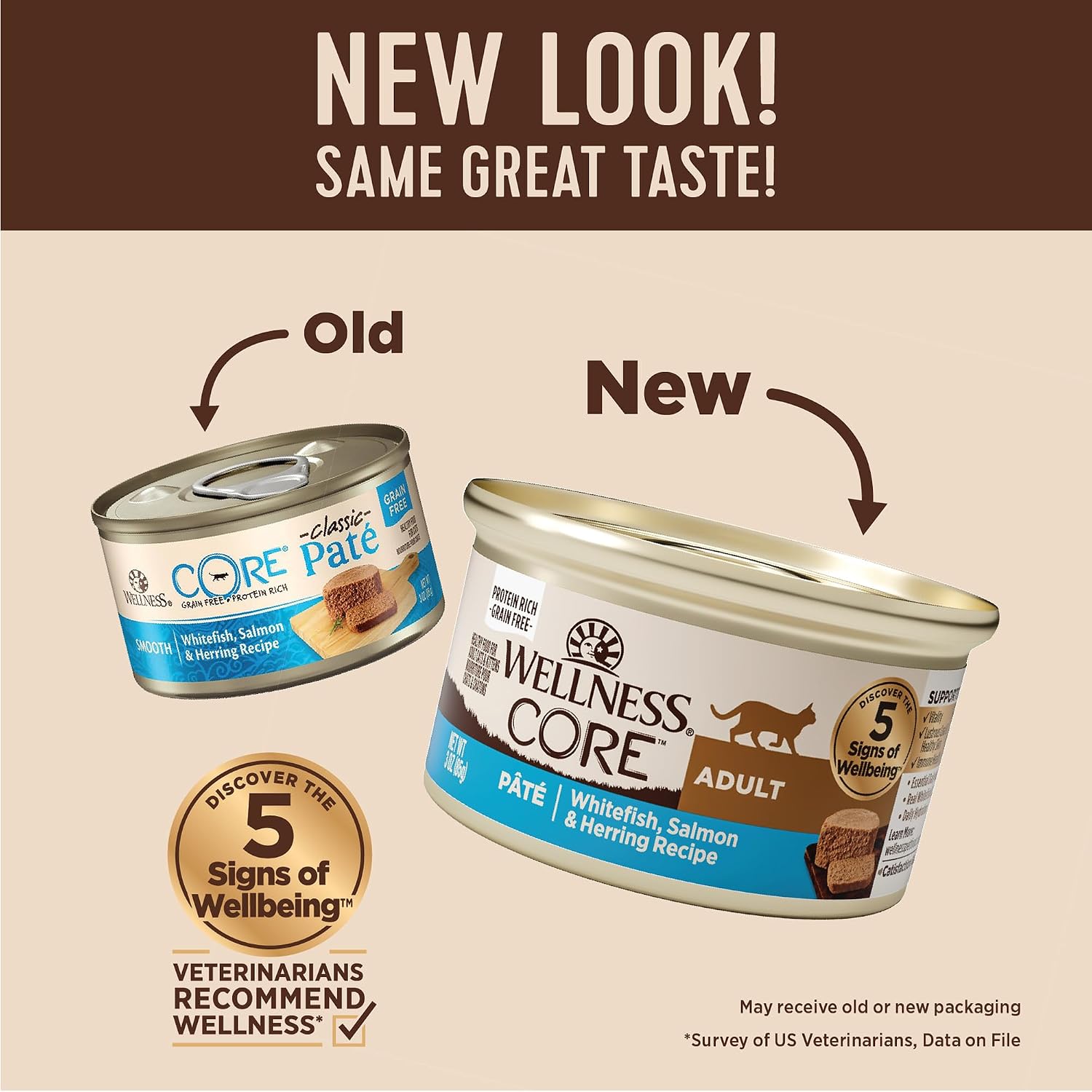 Wellness CORE Pate Adult Canned Wet Cat Food, Natural, Protein Rich, Grain Free, Turkey and Duck Recipe, 3 oz, Pack of 12 Cans
