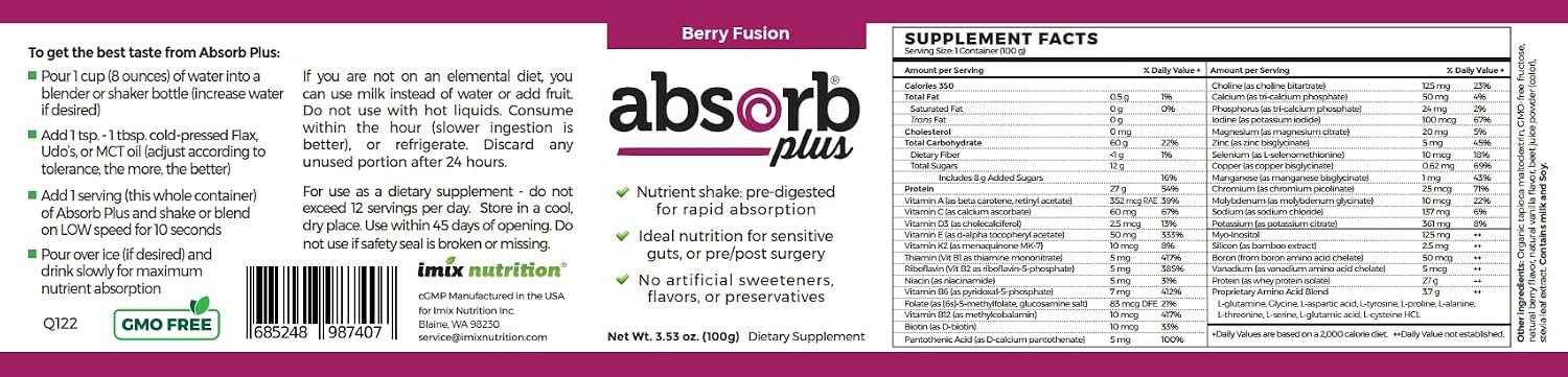 Isolate Protein - Diet Supplement for Improved Gut Health, Extra Nutritional Support, Non-GMO, Gluten-Free, Lactose-Free, Casein-Free (2.2 Lbs, Simply Vanilla)