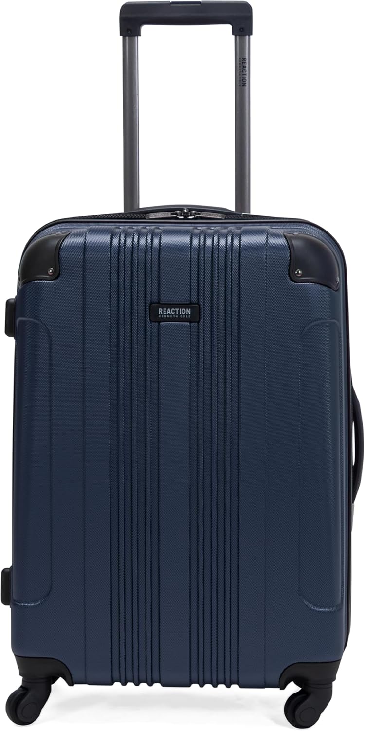 Kenneth Cole REACTION Out of Bounds Lightweight Hardshell 4-Wheel Spinner Luggage, Teal, 20-Inch Carry On