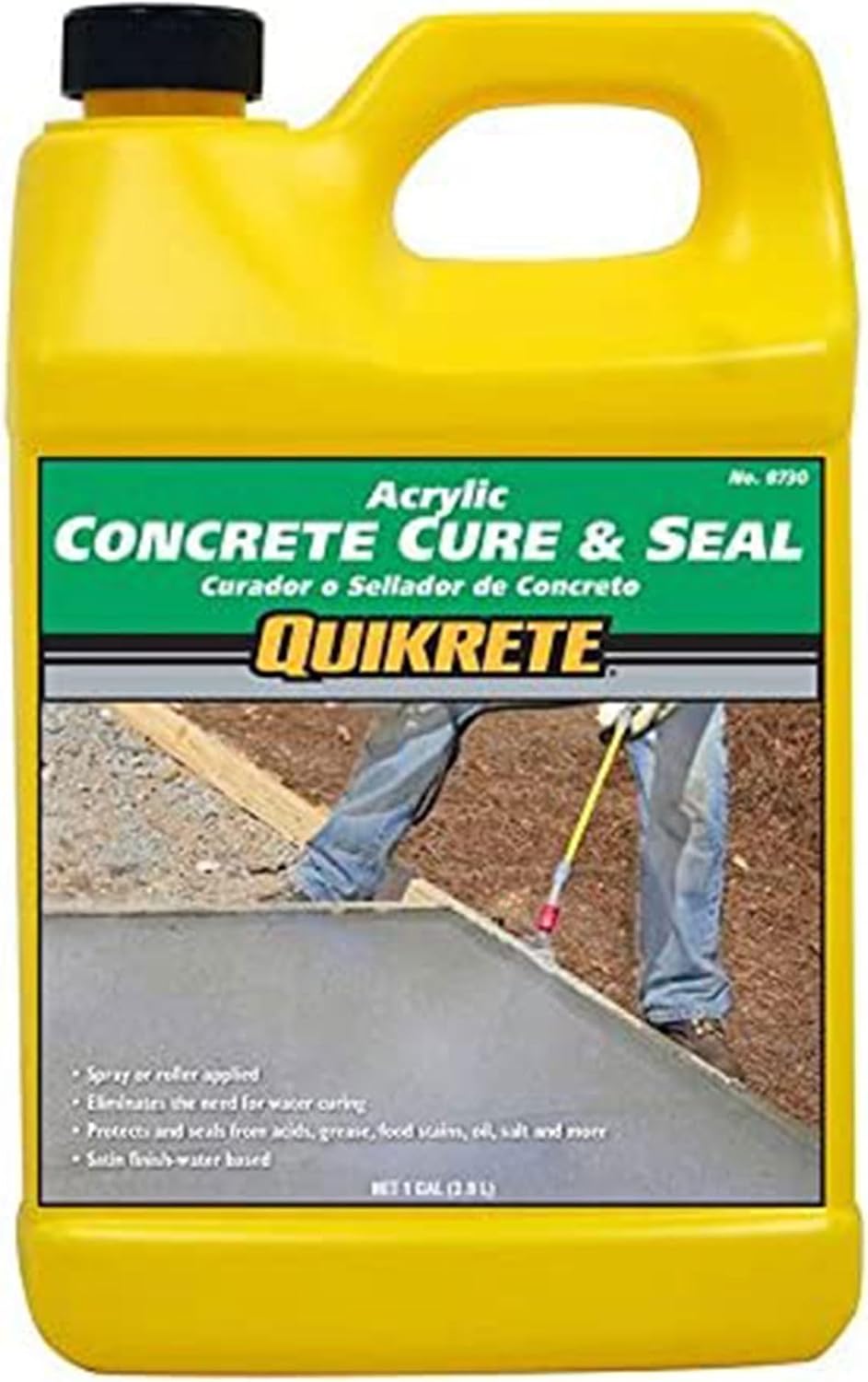 Quikrete Acrylic Concrete Cure & Seal, 1 Gallon, Satin Finish