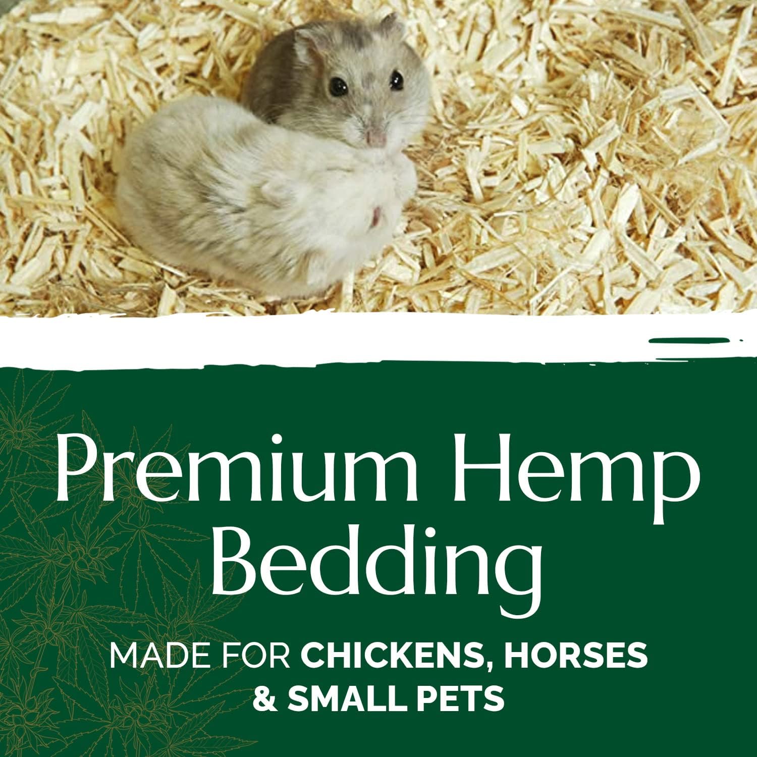 Aubiose French Hemp Bedding 44lb — Chicken Coop & Horse Stall Bedding | Ultra Low Dust, Odor Control