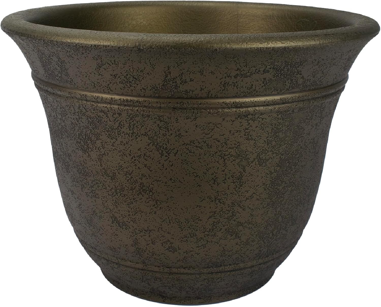 The HC Companies Sierra Round Self-Watering Pot - Lightweight Plastic Planter for Herbs & More - Durable Plant Pots for Indoor Plants & Outdoor Plants (13” Rustic Redstone, Pack of 1)