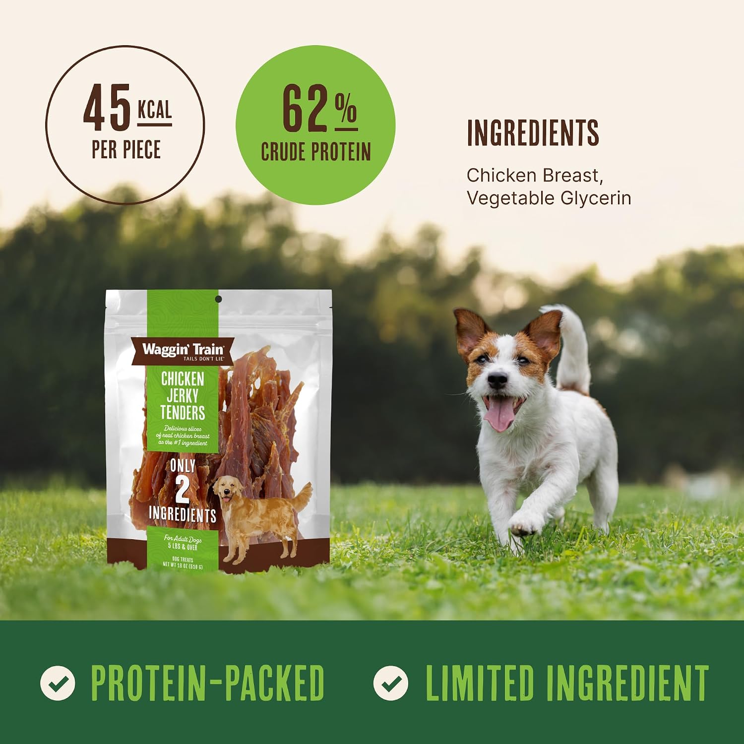 Waggin' Train Limited Ingredient, Grain Free Dog Treat, Chicken Jerky Tenders - 11 oz. Pouch