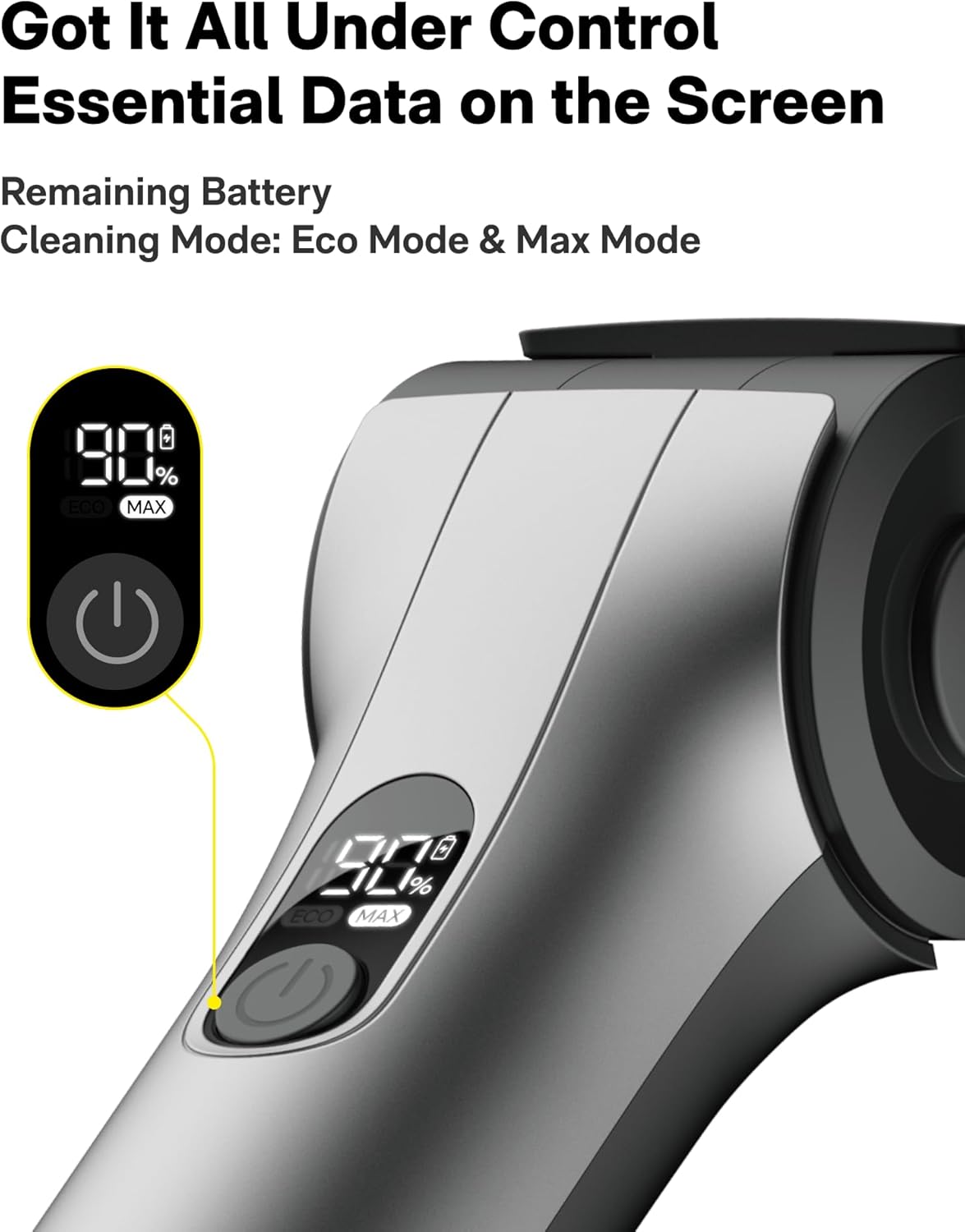 HOTO Flexi™ Cordless Electric Spin Scrubber, for Bathtub, Bathroom, Tile | Adjustable Angle, Extendable Handle, Smart Display, IPX7 Waterproof