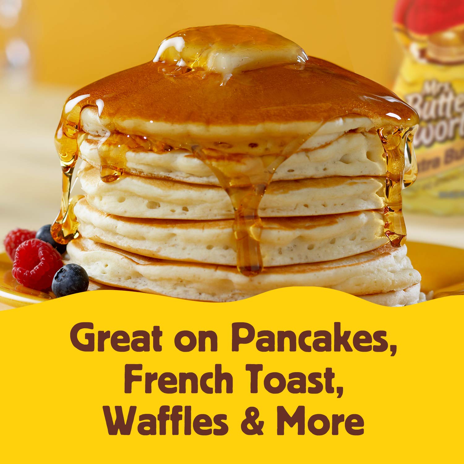 Mrs. Butterworth's Original Thick and Rich Pancake Syrup, Maple Flavored Syrup for Pancakes, Waffles and Breakfast Food, 248 Fl Oz Bottle