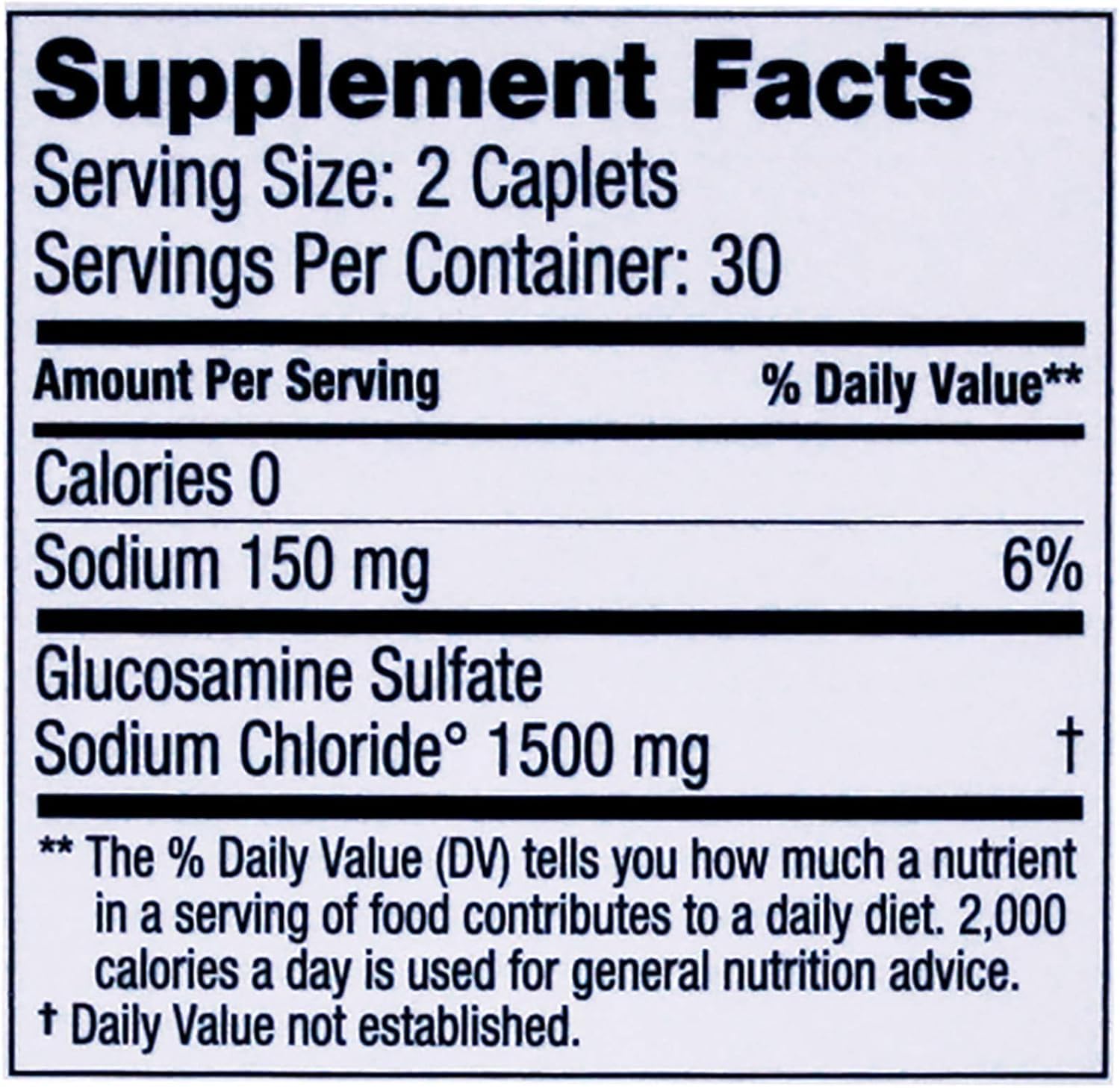 Dona Crystalline Glucosamine Sulfate, 1500 Mg, Joint Supplement Pills for Knee Comfort & Joint Health Support, 1500 Mg, 60 Count