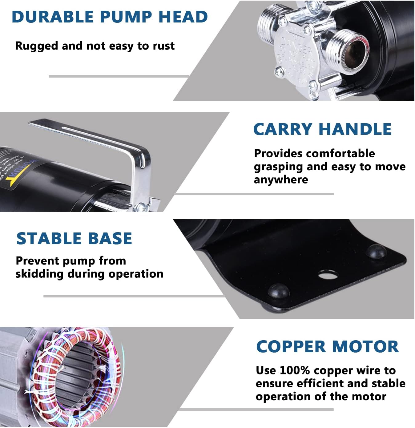 Water Transfer Pump, 115V 1/10HP 330GPH Electric Utility Water Pump with 6ft Water Hose Kit, Portable Small Water Pump For Pool Draining, Removing Water From Rain Barrel, Aquariums, etc.