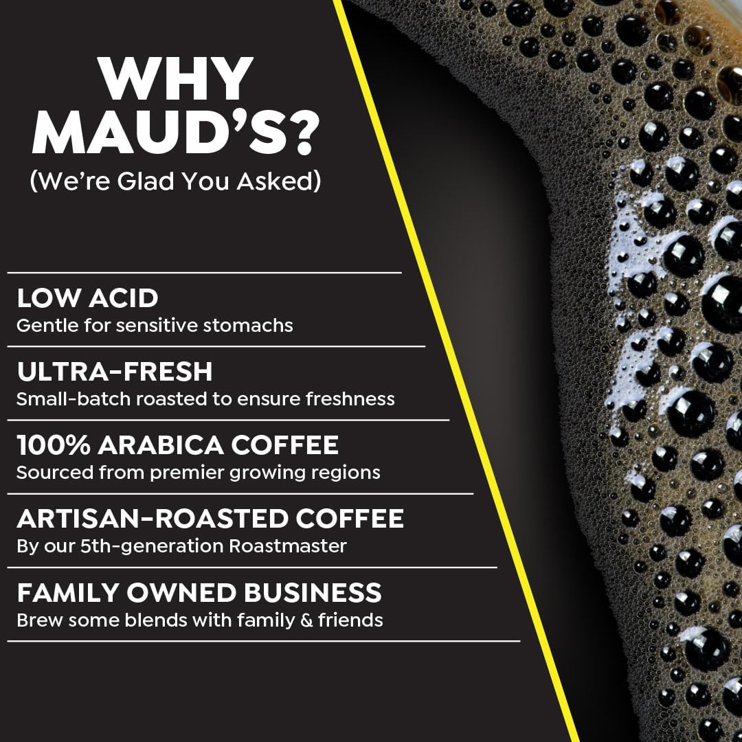Maud’s Decaf Dark Roast Coffee Pods, 100ct | Decaffeinated Coffee in Single Serve Pods – Compatible with Keurig Coffee Makers