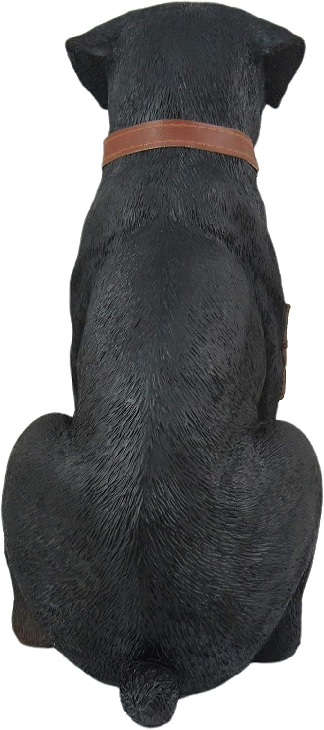 Rottweiler Outdoor Statue, 13 Inch Guard Dog with Reversible Sign