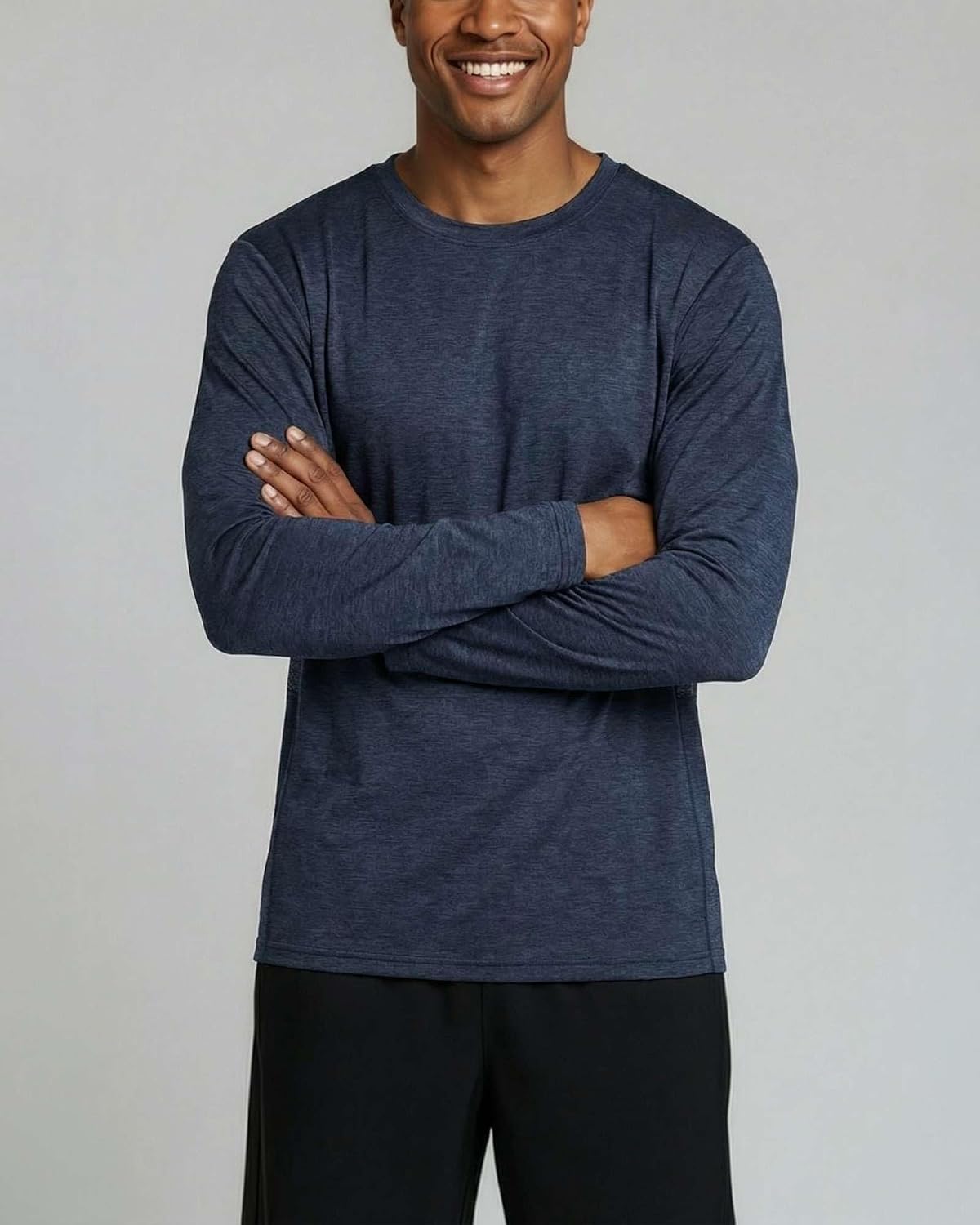 4 Pack Men's Dry Fit Long Sleeve Workout Shirts Gym Athletic Tee Fishing