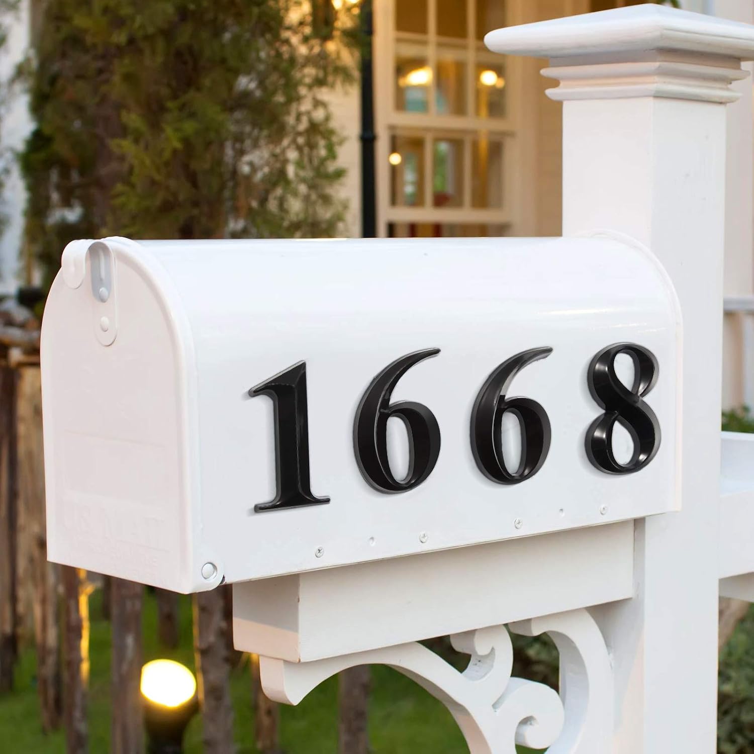 Jetec 10 Pieces 3D Mailbox Numbers 0-9 Self Adhesive 2 Inch Address Numbers Stickers Door House Style Street Mailbox Sign for Apartment Home and