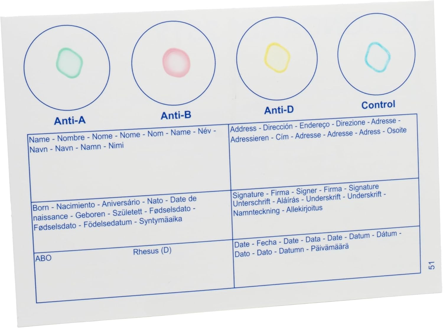 Eldoncard Blood Typing Kit, 2 Test Pack | Know Your Blood Type, Accurate Instant Home Testing, Determine A, O, B, RHS-D Negative & Positive Groups