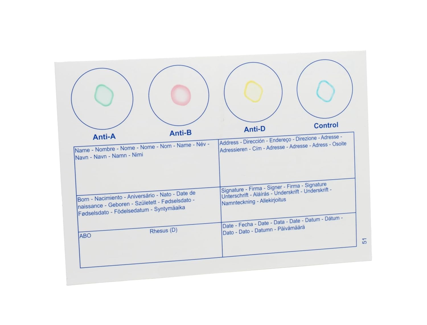 Eldoncard Blood Typing Kit, 3 Test Pack, Know Your Blood Type, Accurate Instant Home Testing, Determine A, O, B