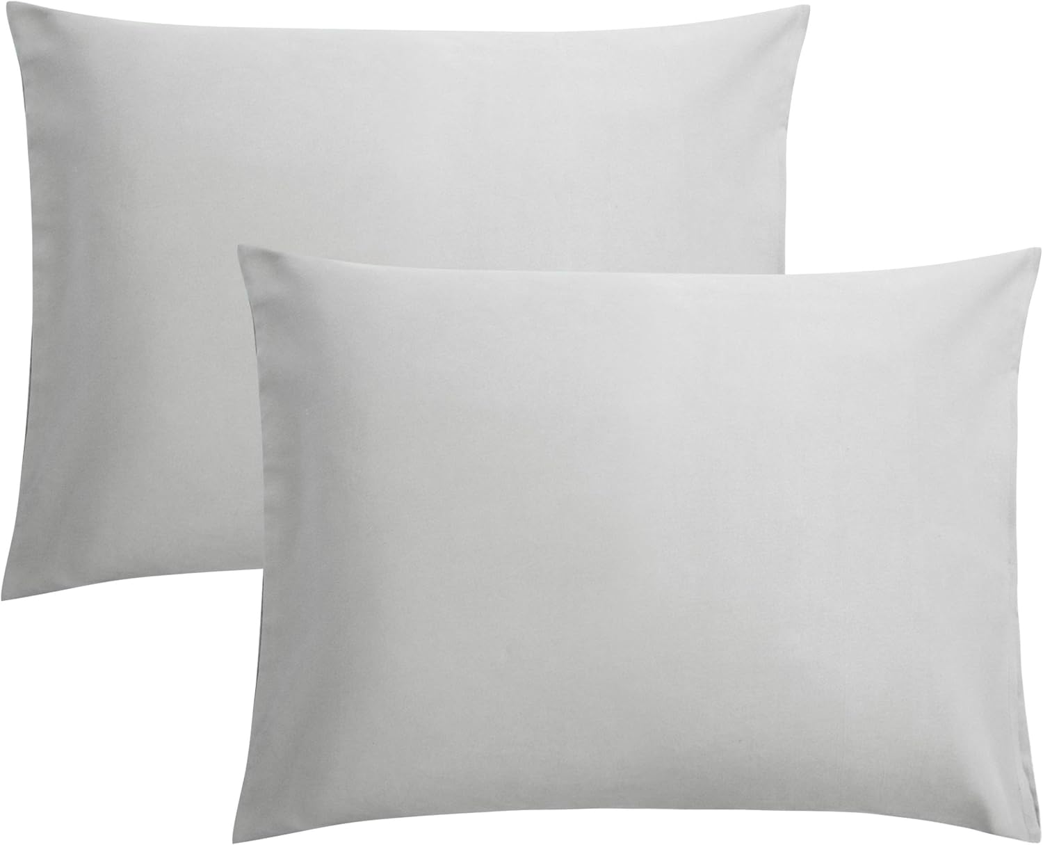 FLXXIE 2-Pack Microfiber Standard Pillow Cases, Envelope Style, White