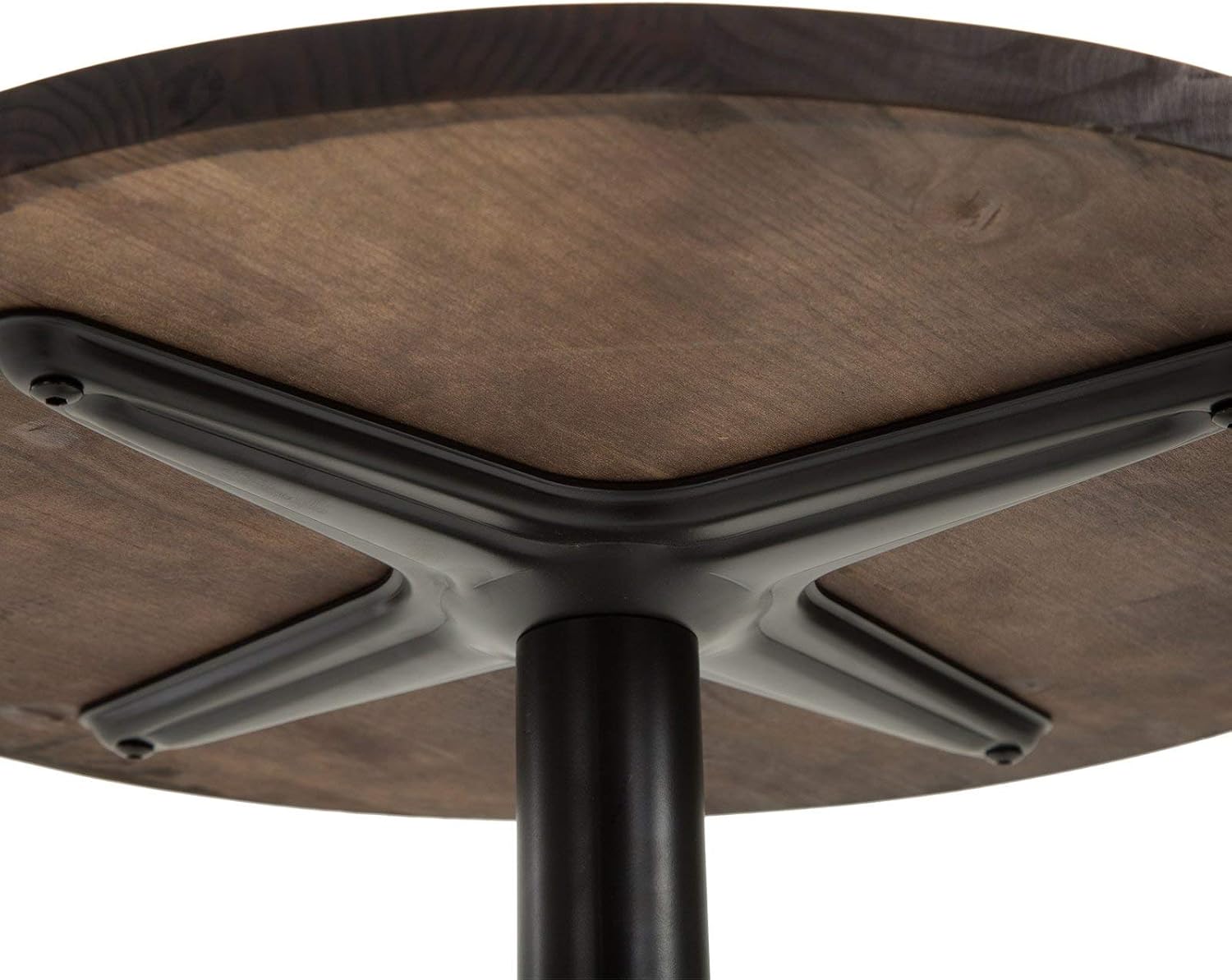 HOMCOM 41" H Bar Height Standing Pub Table Rustic Industrial Elm Wood Top | Metal, Bar Table