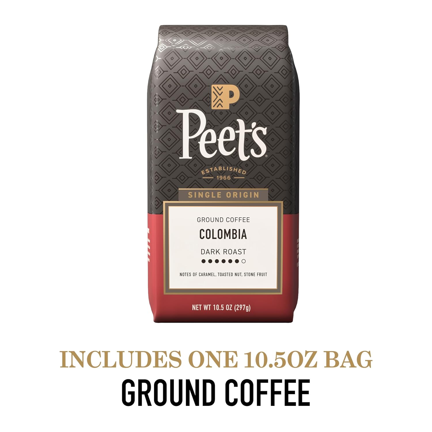 Peet's Coffee, Dark Roast Ground Coffee, 100% Arabica Coffee - Major Dickason's Blend 18 Ounce Bag