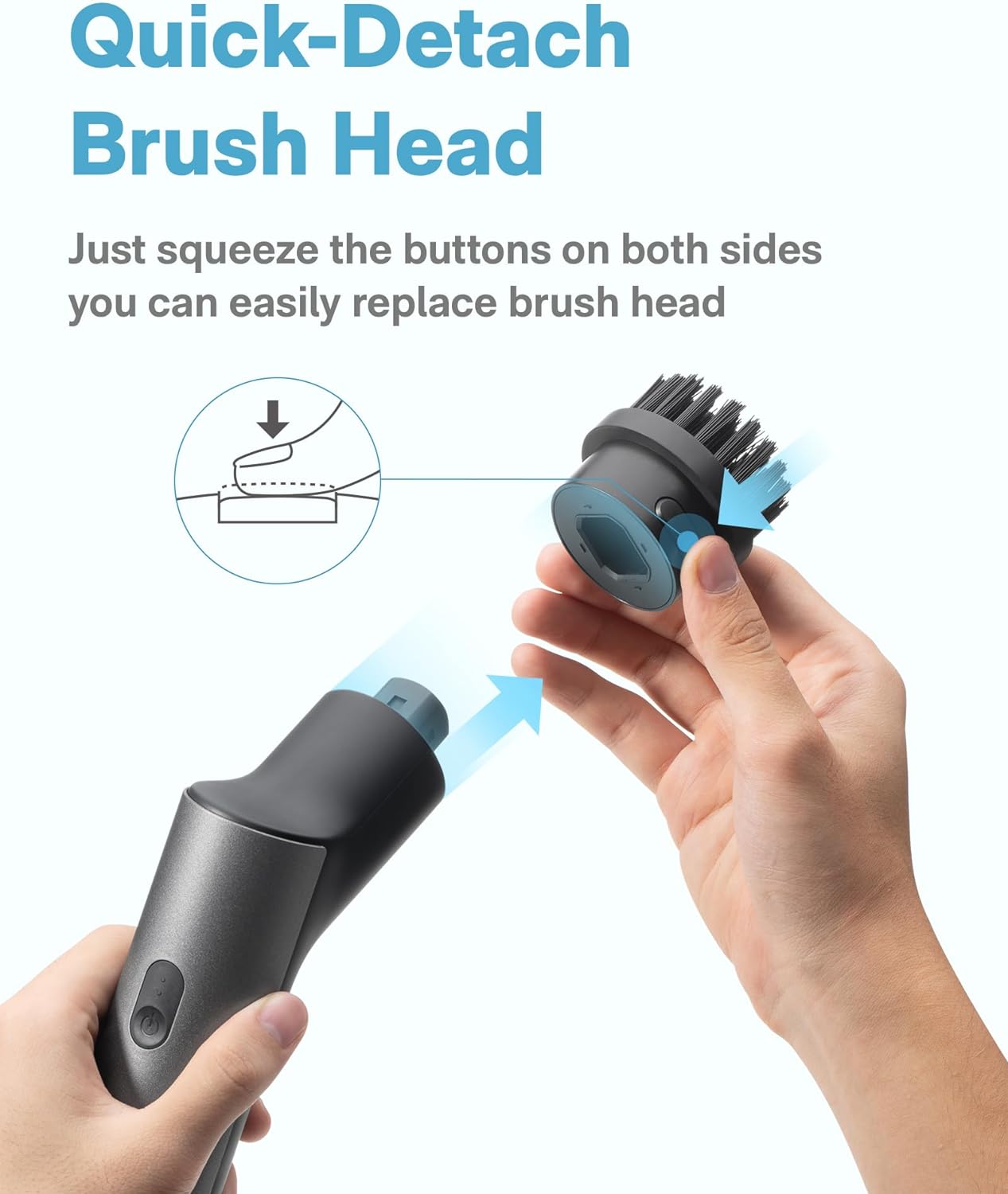 HOTO Cordless Electric Spin Scrubber, 6 Brush Heads, for Bathroom, Tile | IPX7 Full Body Waterproof Bathroom Cleaning Brush, Max 22 in-lb