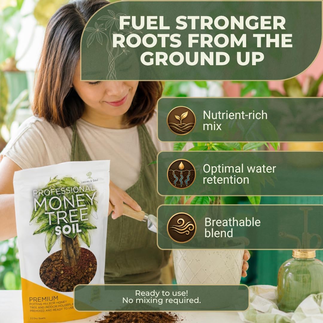 Professional Bonsai Soil Mix Ready to Use | Large 2.2 Quarts, Premium Potting Soil for Bonsai Trees