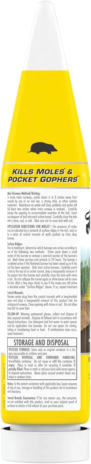 Tomcat Mole & Gopher Repellent Granules, 4 lbs. | Mole Repellent Granules Formulated with Castor Oil, For Lawns