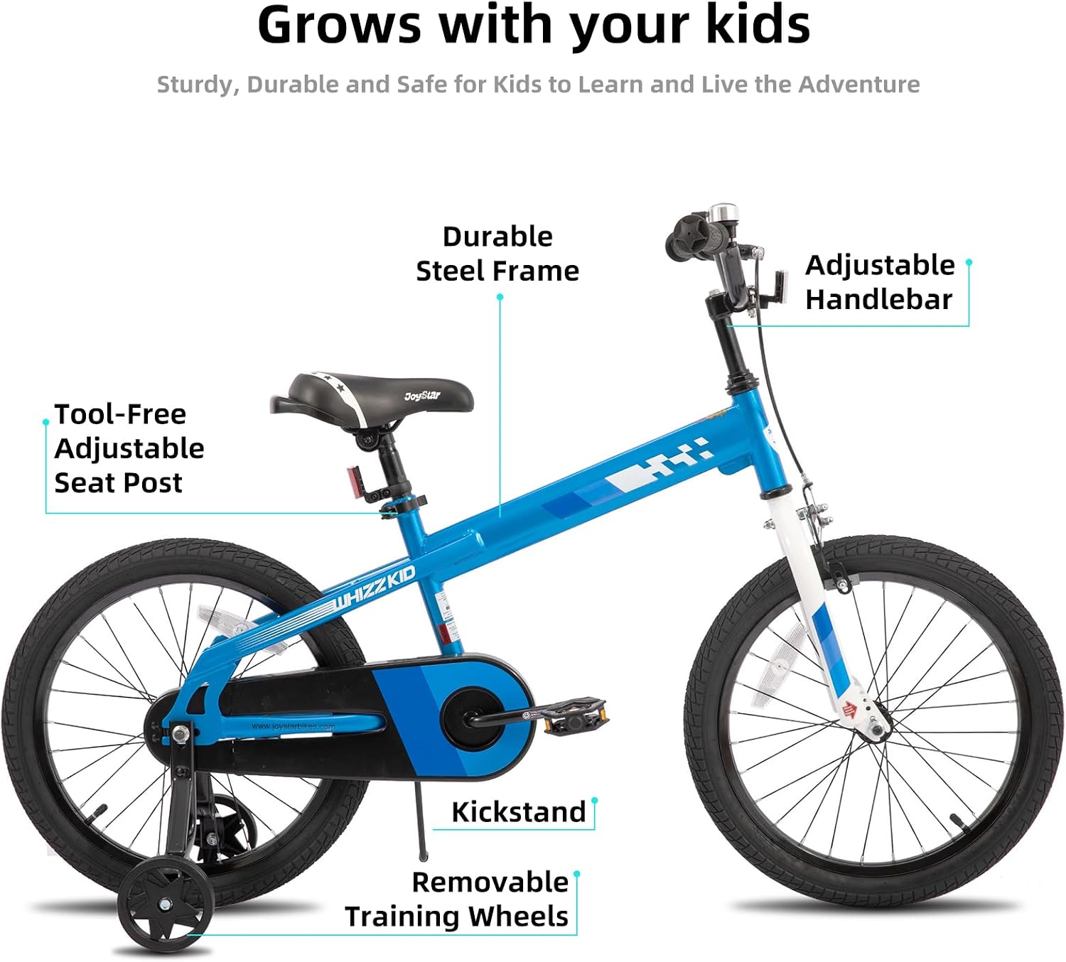 JOYSTAR Whizz 12-20" Kids Bike for Toddler & Kids Ages 2-10Y