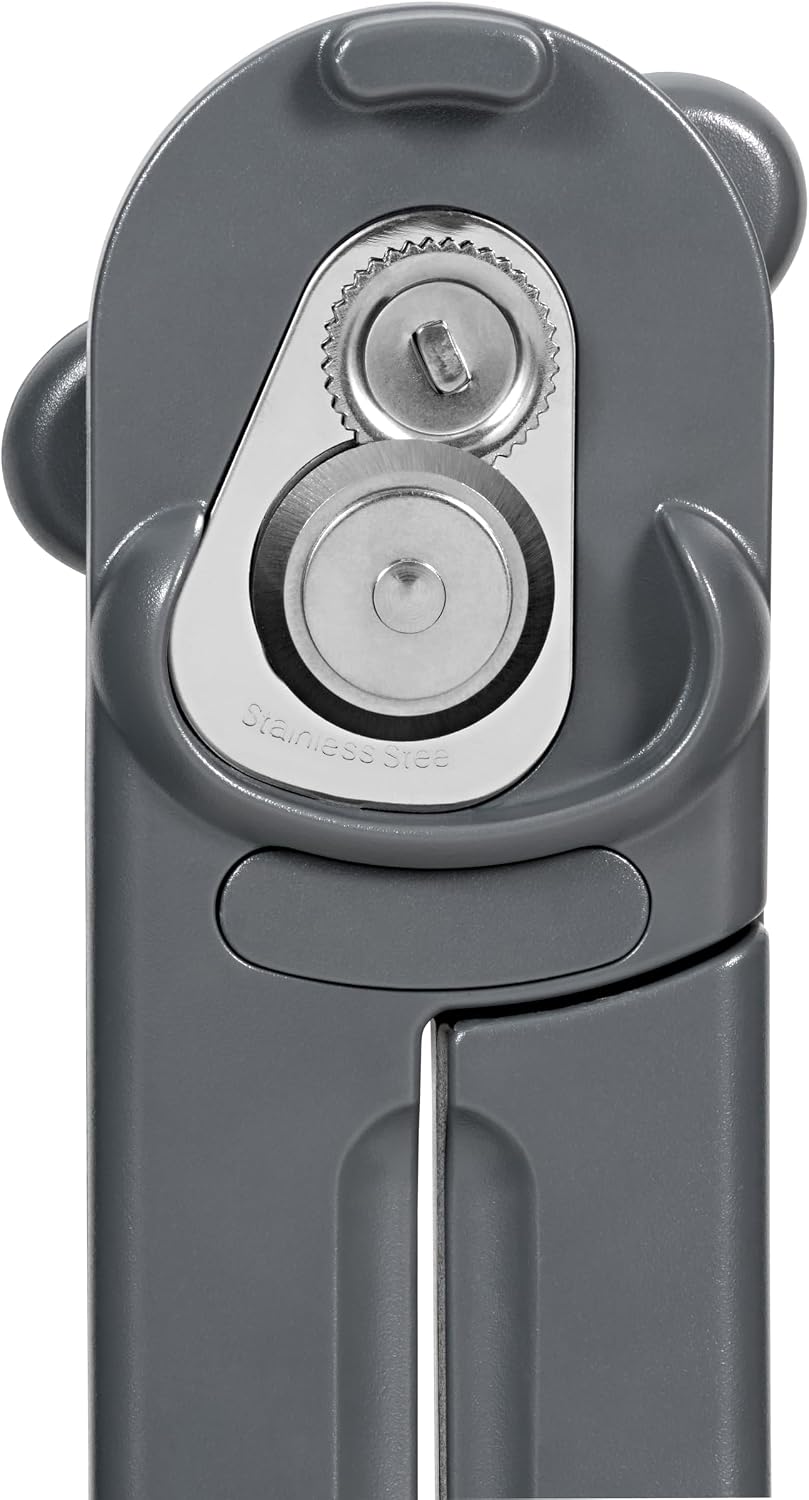 Culinare MagiCan, Manual Can Opener with Lid Release - Heavy Duty Lid Opener Kitchen Gadgets - Home Can Lid Opener Manual - Easy to Use Hand Held Effortlessly Open Cans, White, Stainless Steel