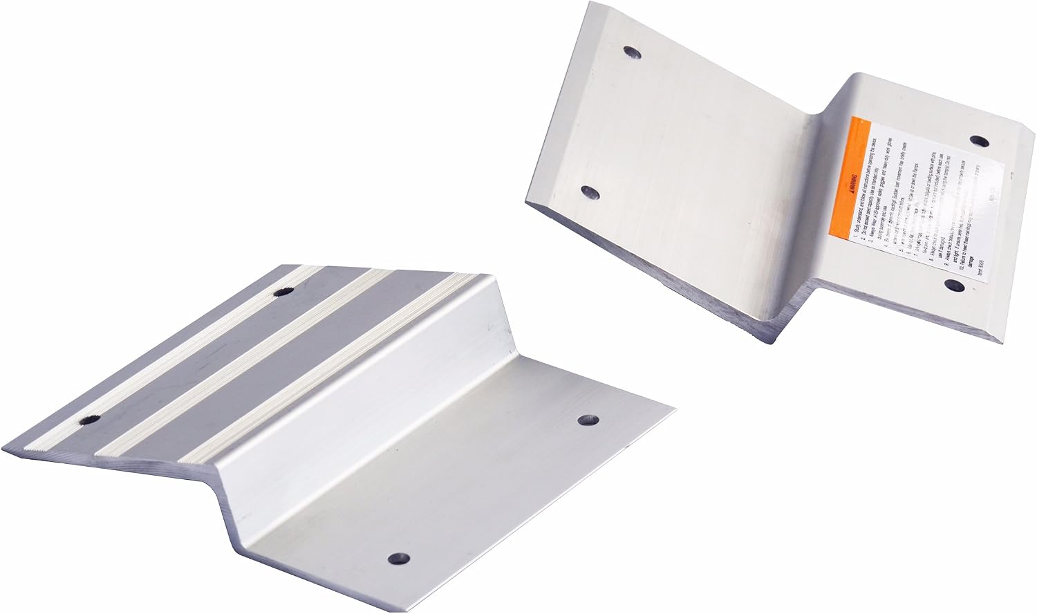 MaxxHaul Aluminum Ramp Top Kit 2 Pack Turns 2x8 Boards into Utility Loading Ramps 1400 lb Capacity with Non‑Skid Surface and Tailgate Protective Pads (80439)