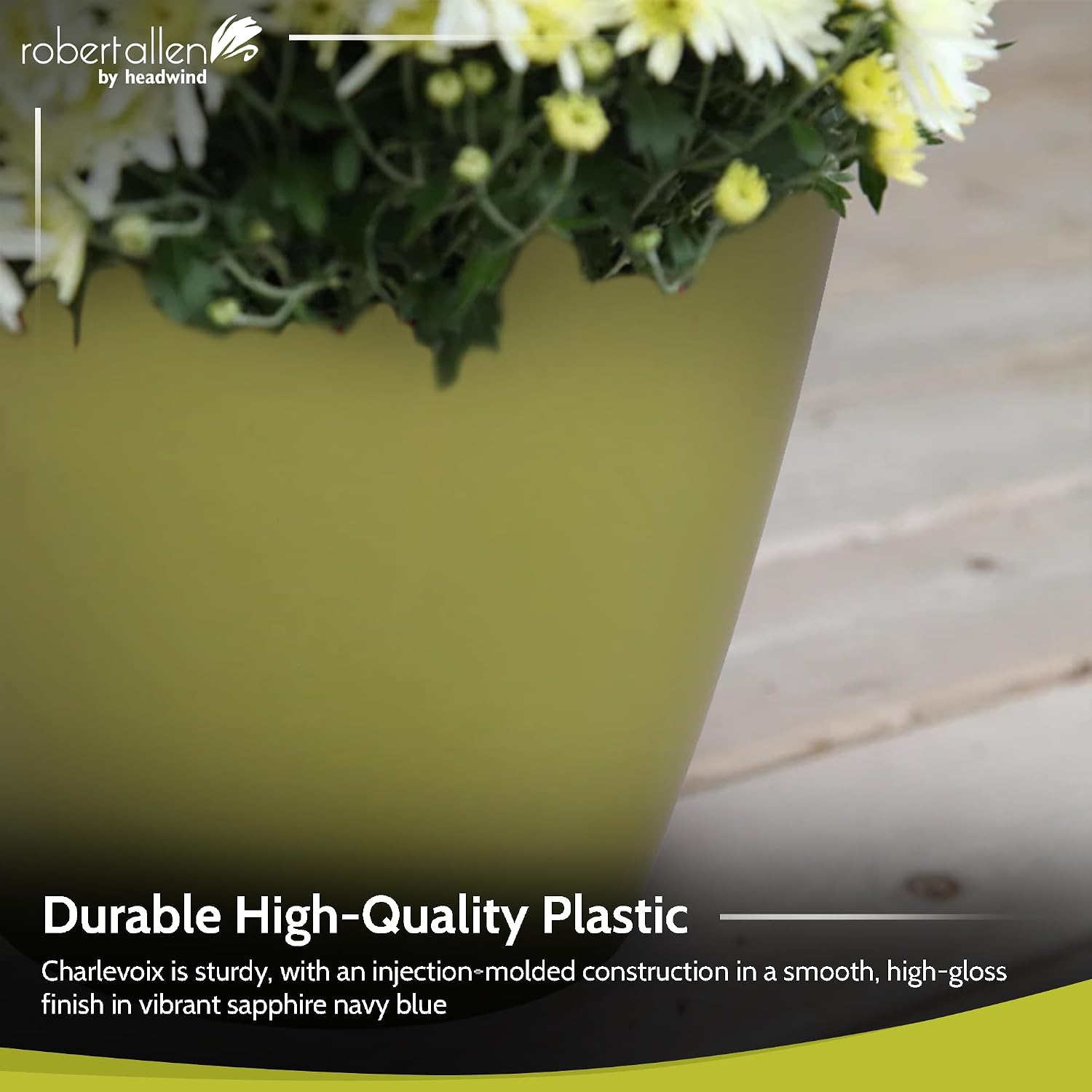 Home & Garden PIM01280 Charlevoix Durares Planter, 10" - Tango