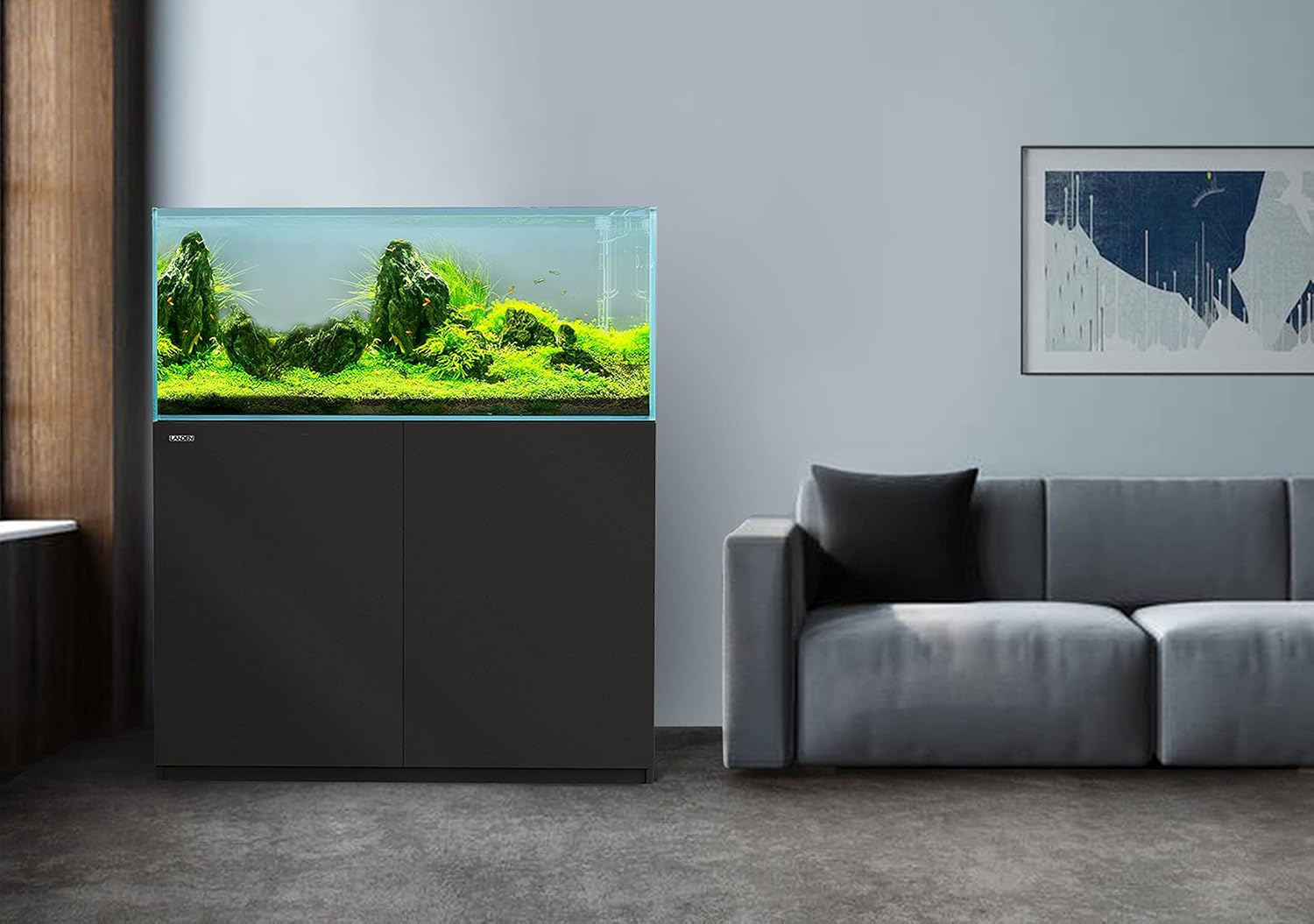 LANDEN Wooden Aquarium Stand & Cabinet, 20 Gallon Fish Tank, 17.7x17.7in