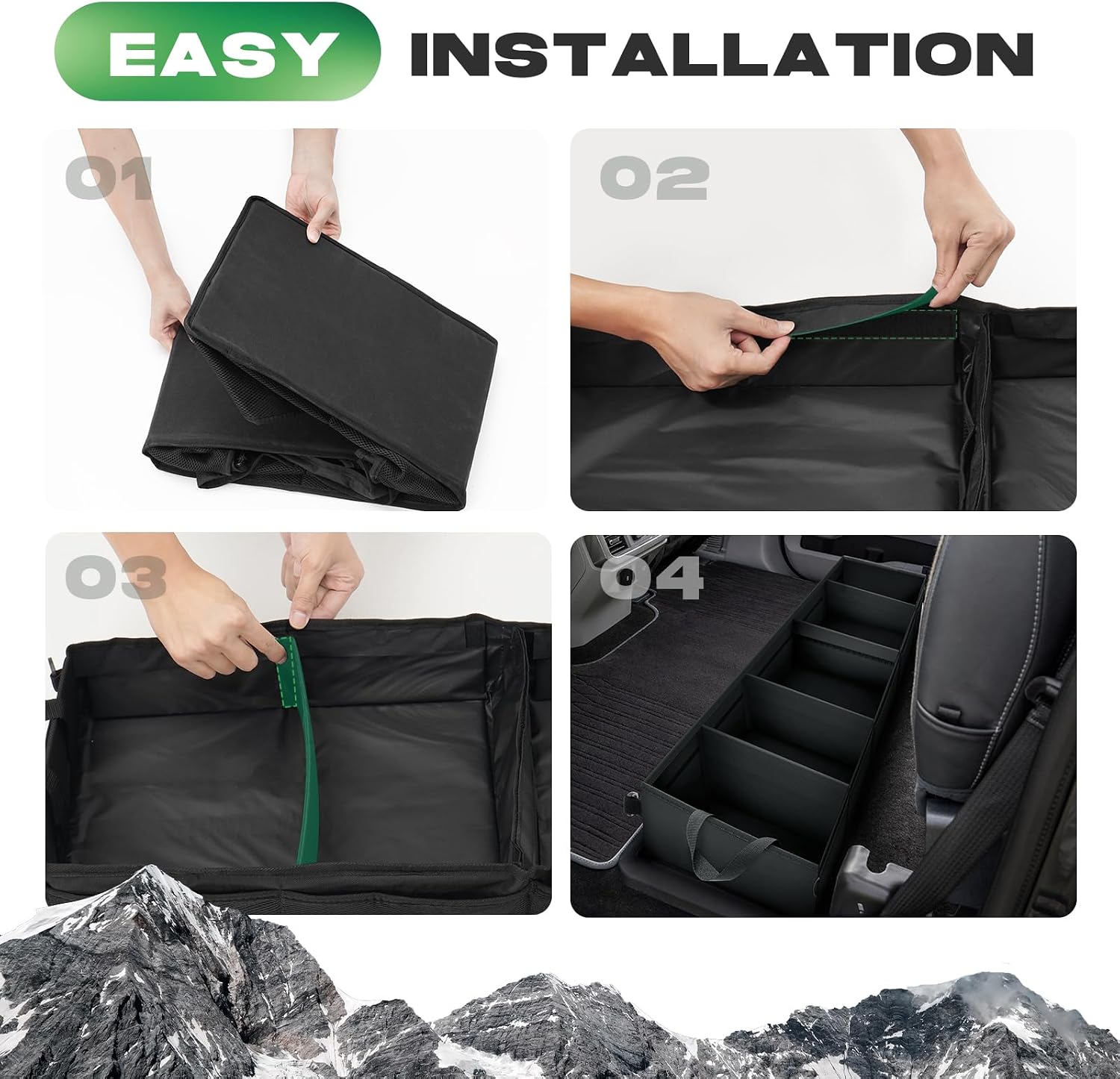 Autorder Under Seat Storage Box Organizer with 3 Detachable Dividers, Compatible with 2015-2026 Ford F150 SuperCrew Cab & Crew Cab