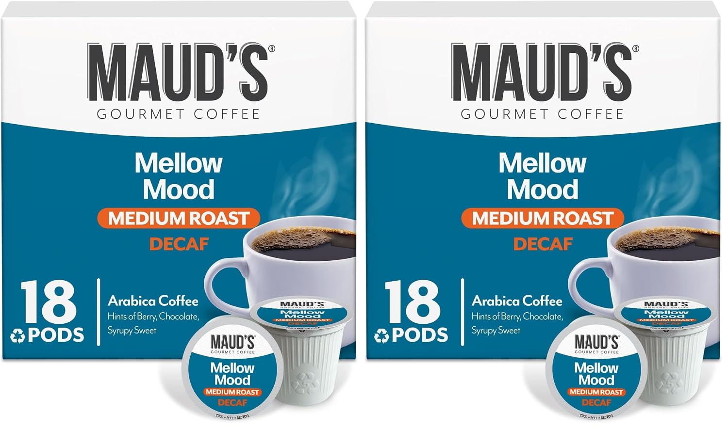 Maud’s Decaf Dark Roast Coffee Pods, 100ct | Decaffeinated Coffee in Single Serve Pods – Compatible with Keurig Coffee Makers
