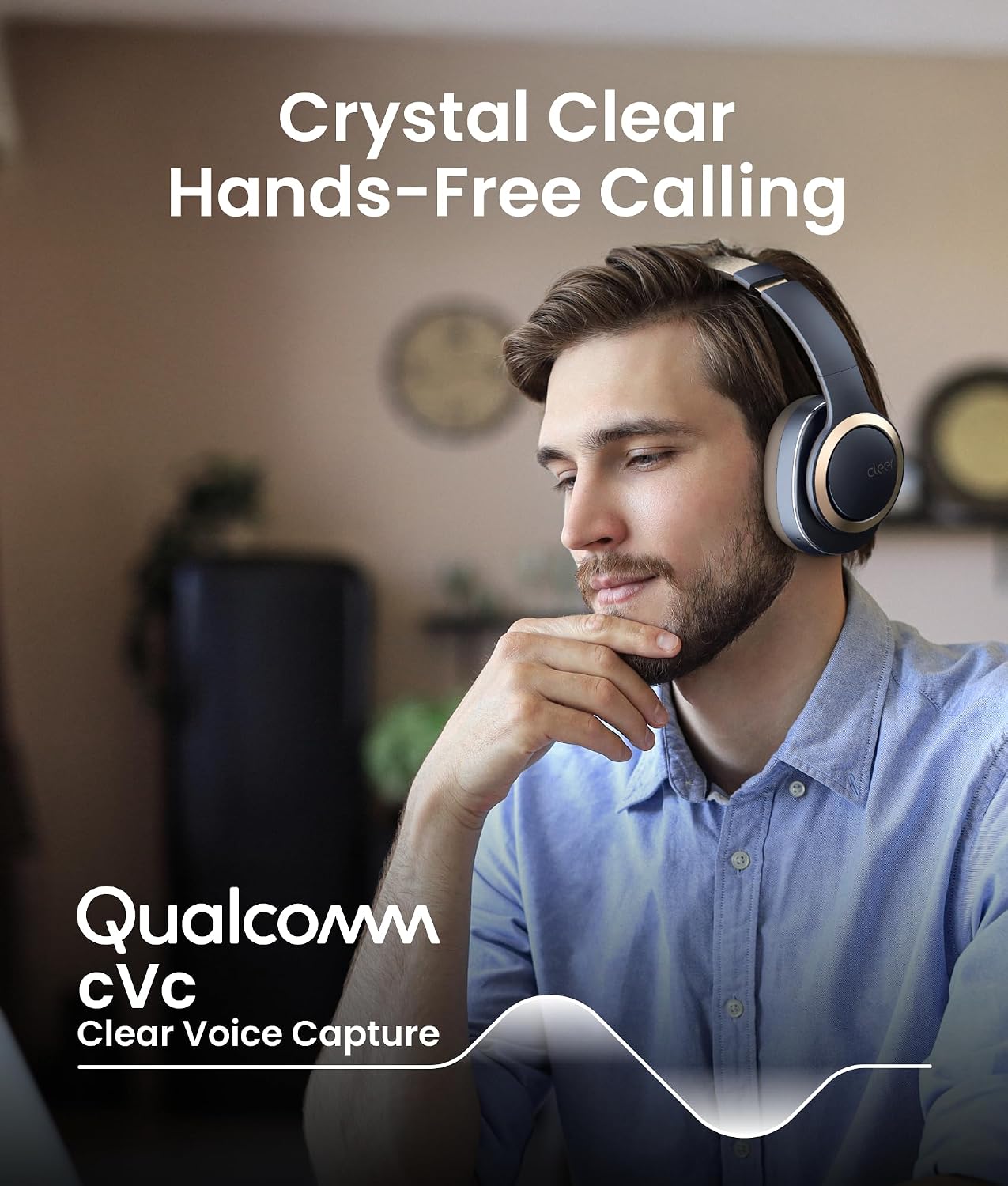 Cleer Audio Enduro ANC Noise Canceling Headphones, Dark Navy