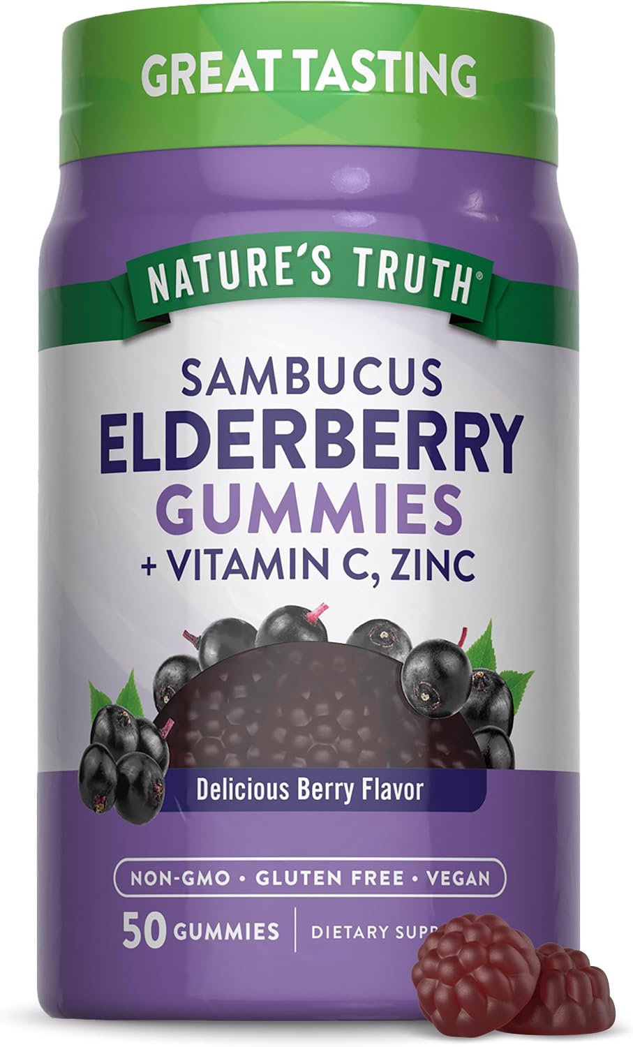 Nature's Truth Black Elderberry Gummies | 50 Vegan Gummies