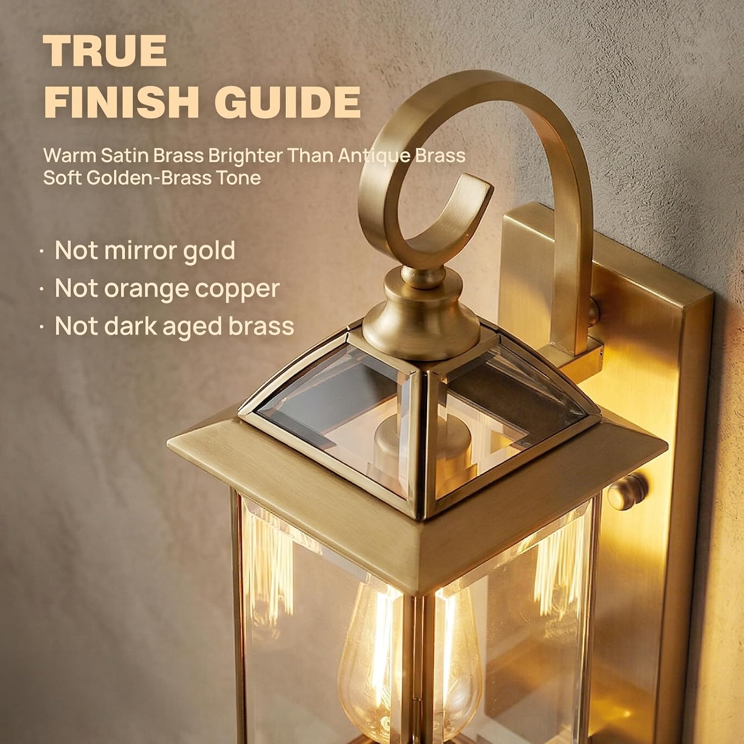 Solid Copper Outdoor Wall Light, 18.5" Oil Rubbed Bronze Porch Lantern with Clear Beveled Glass, Exterior Wall Sconce for Front Door, Garage