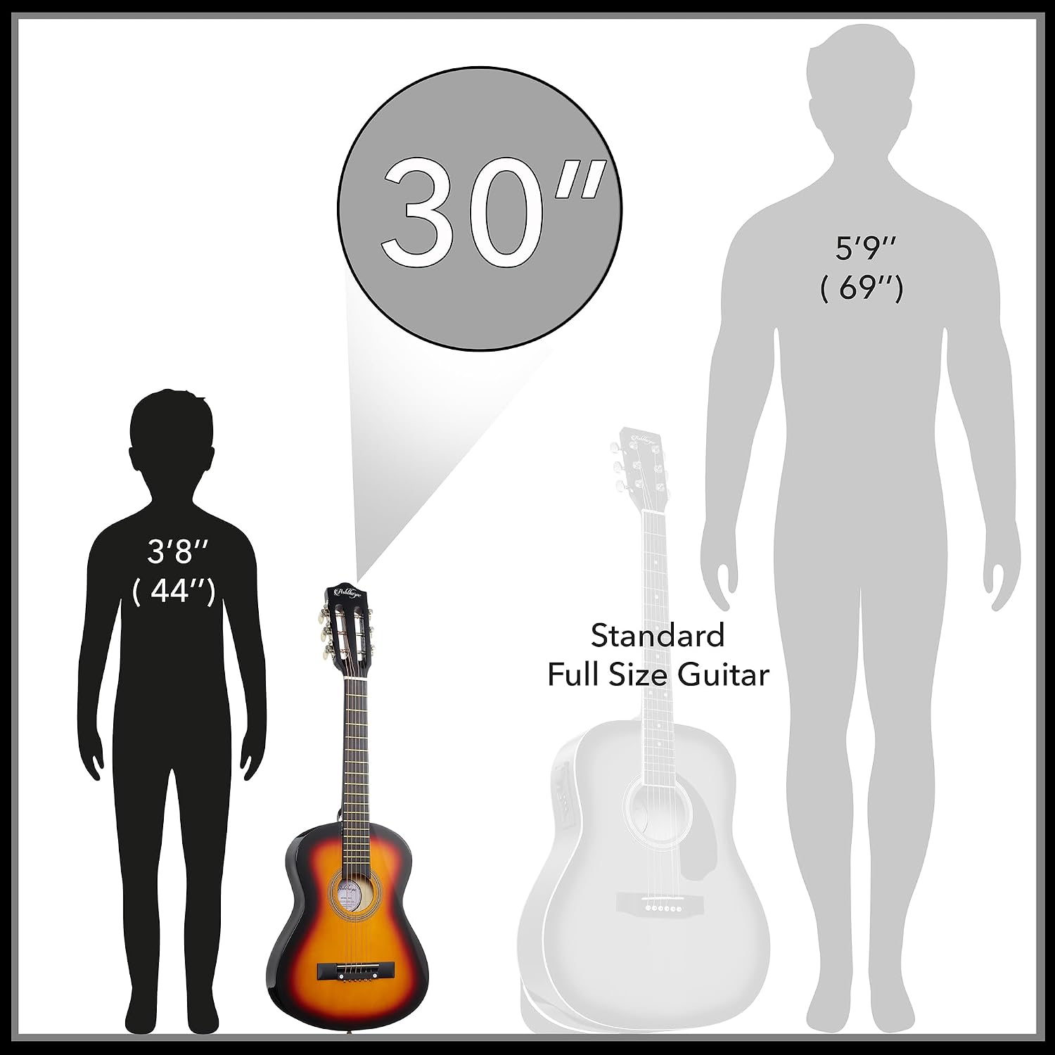 Ashthorpe 38-inch Beginner Acoustic Guitar (Red), Starter Kit with Gig Bag, Extra Strings, Strap, Picks, and Lessons
