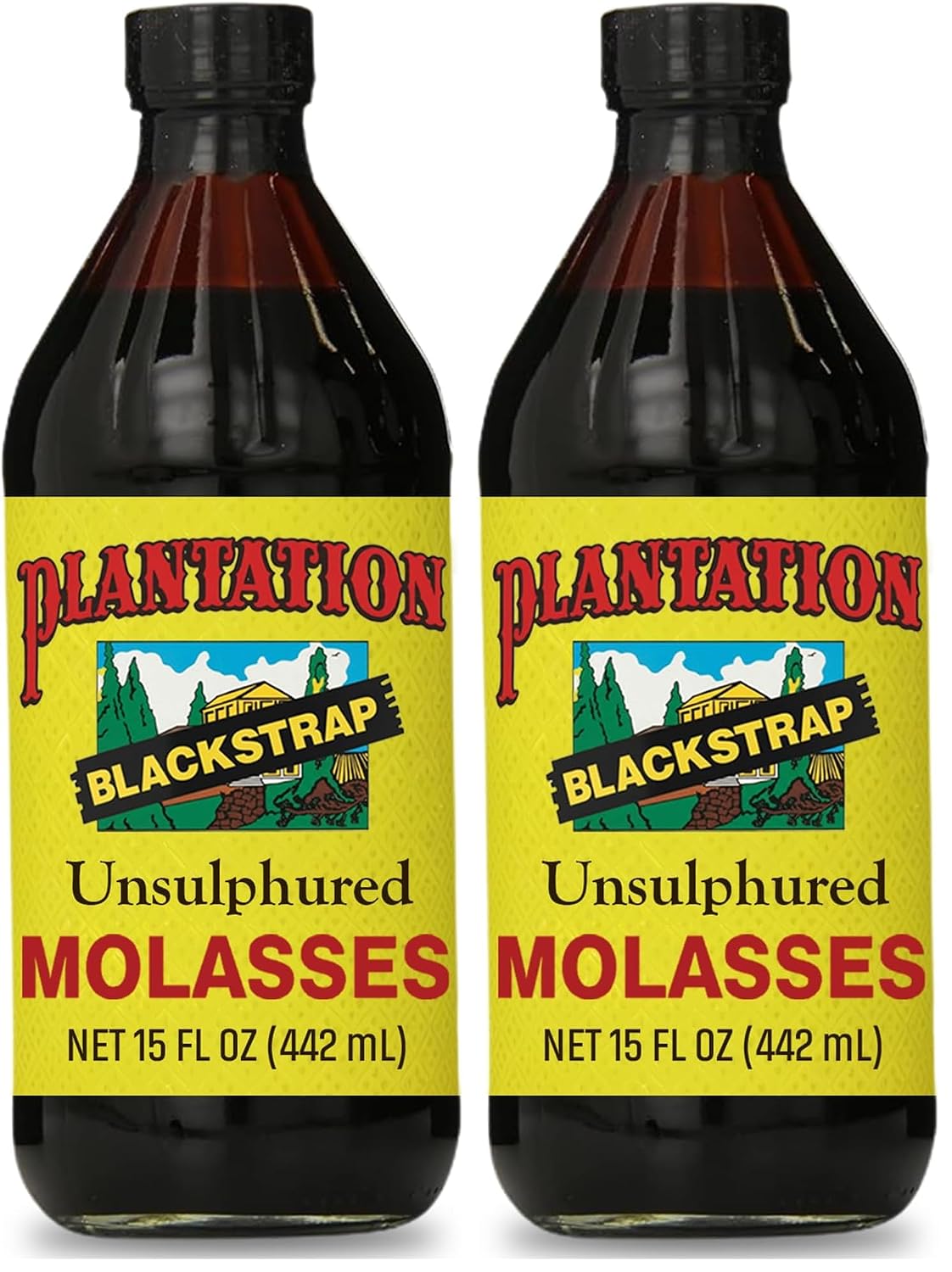 Plantation Blackstrap Molasses 15 oz – Unsulphured Blackstrap Molasses, Rich Natural Sweetener for Baking, BBQ, Baked Beans, Gingerbread & Beverages
