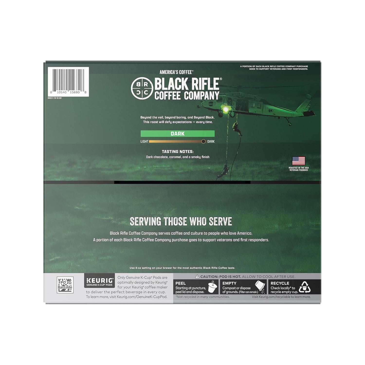 Black Rifle Coffee Dark Roast K Cup Coffee Beyond Black 32 Count