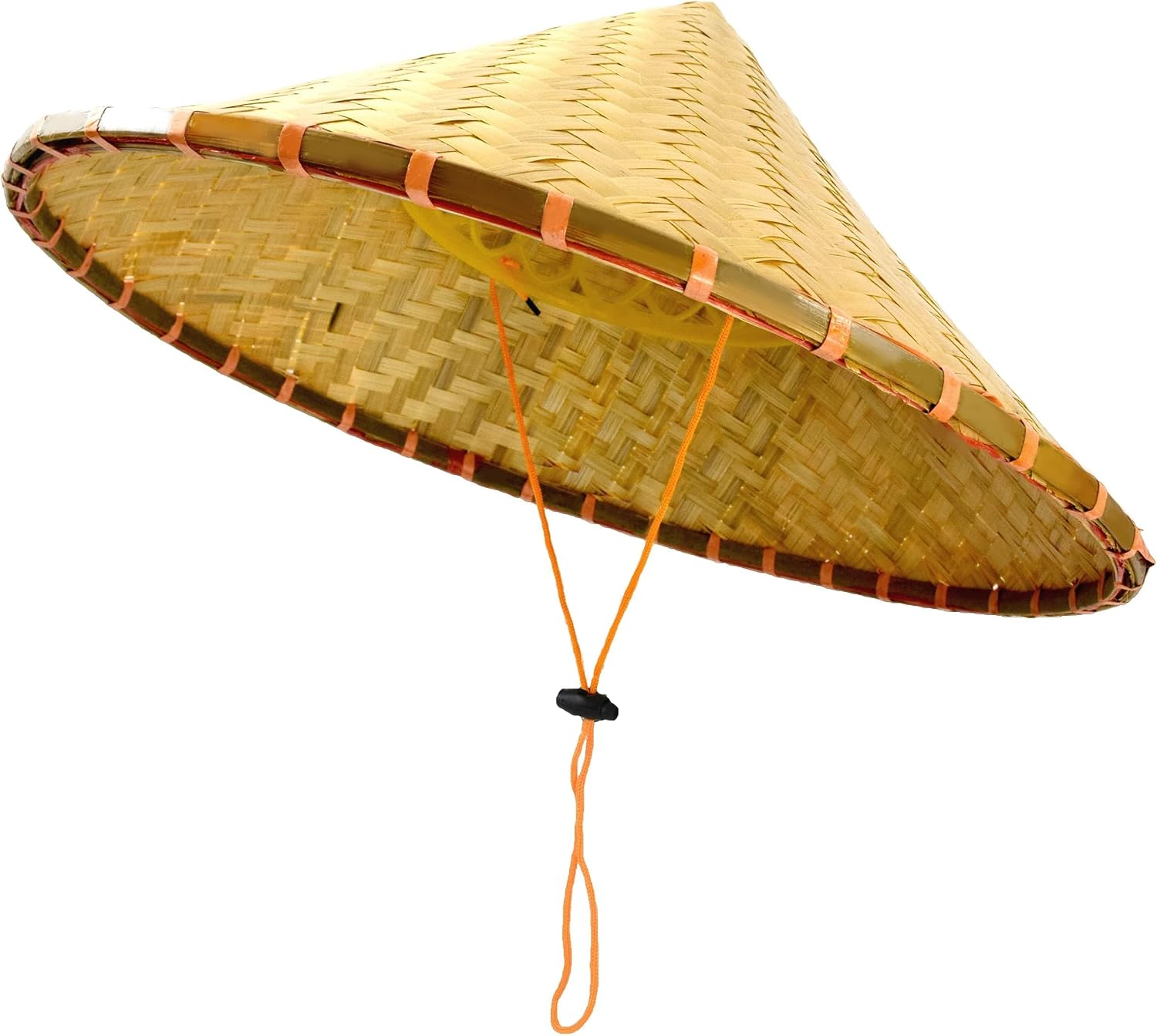 Chinese Rice Bamboo Hat for Men, Asian Straw Sun Hats for Farmer Patty, Samurai, Helloween