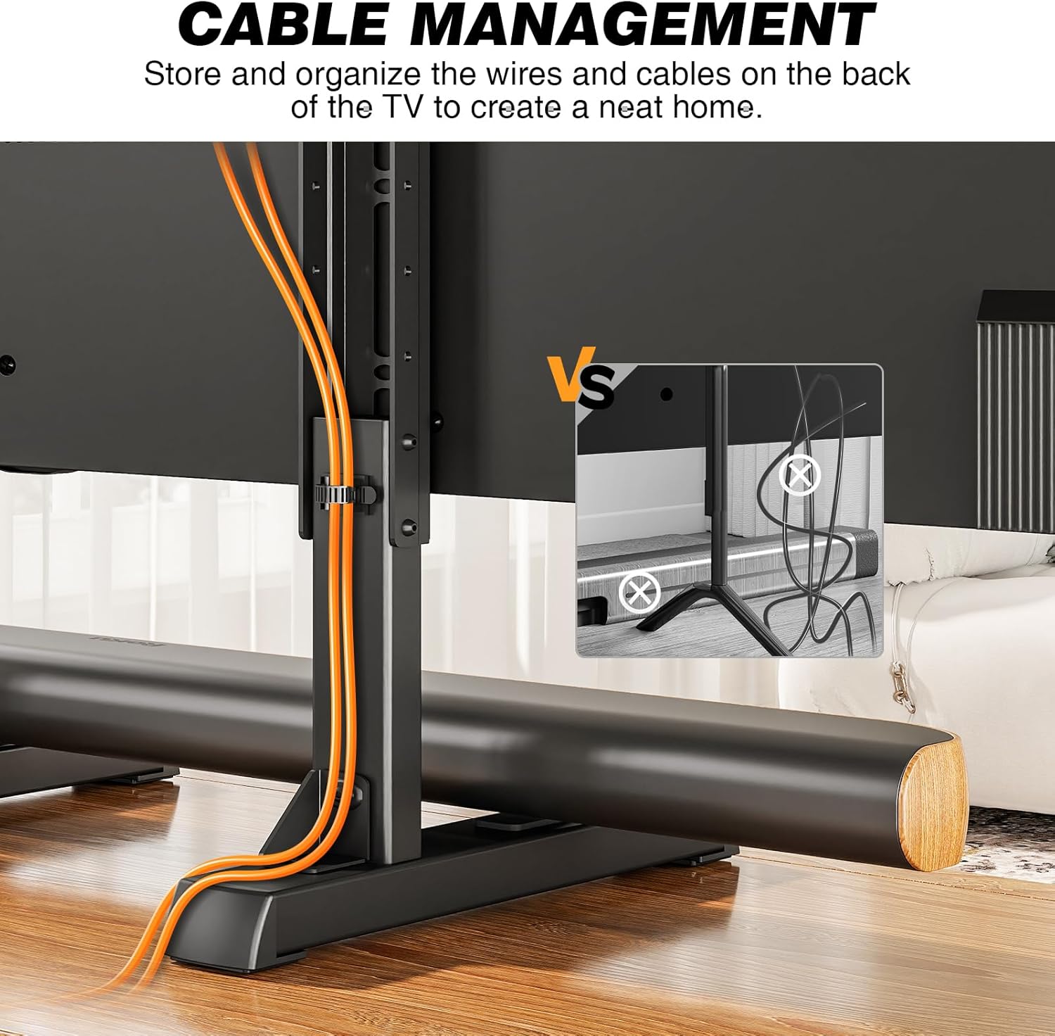 TAVR Universal Table Top TV Stand Mount, TV Legs for Most 20-75 Inch TVs