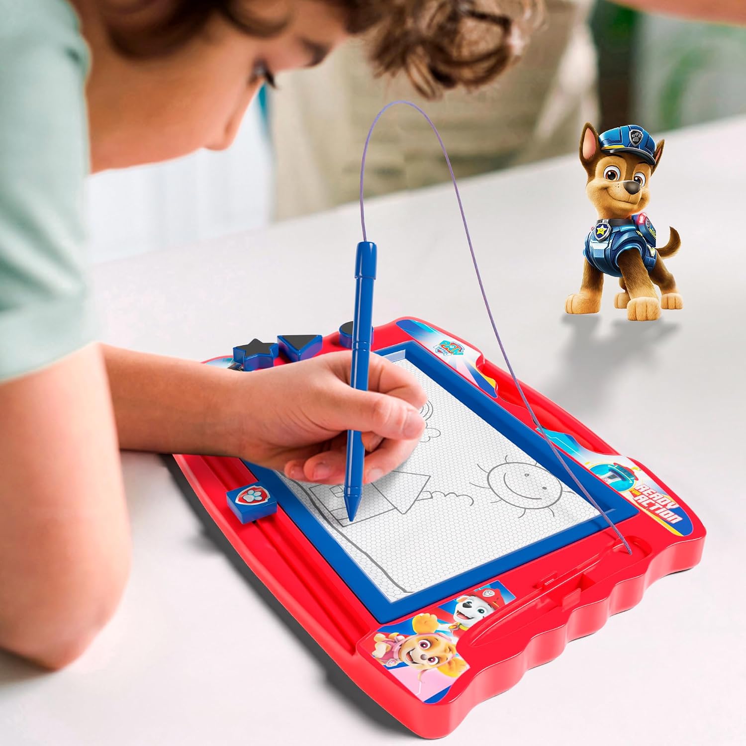 Lollipop PAW Patrol Magnetic Drawing Board with Stylus and 3 Stamps, for Girls or Boys (Pink)…