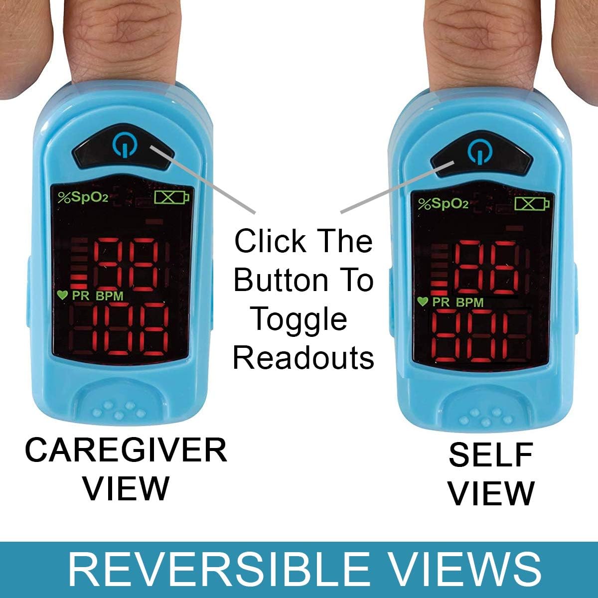 Carex Finger Pulse Oximeter Oxygen Saturation Monitor - Pulse Ox Fingertip o2 Monitor for Pediatric and Adult - Comes with a Lanyard