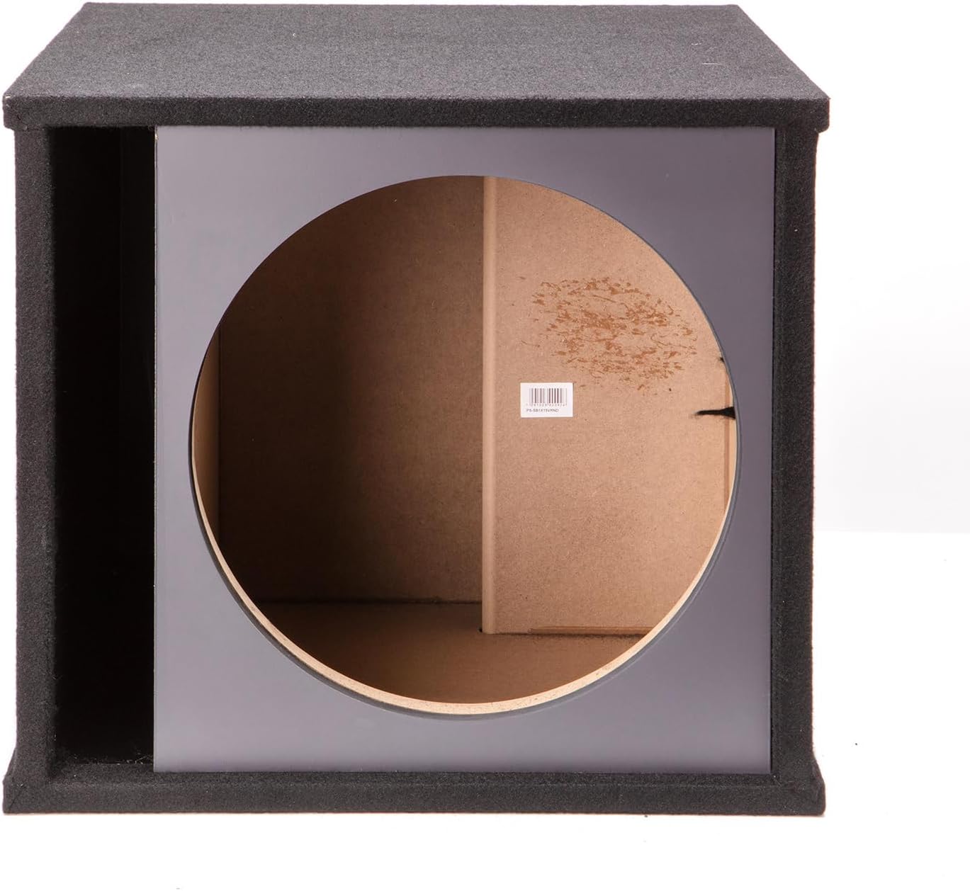 American Sound Connection Car Audio Single 15" Slot Vented Paintable Baffle Stereo Sub Box Enclosure