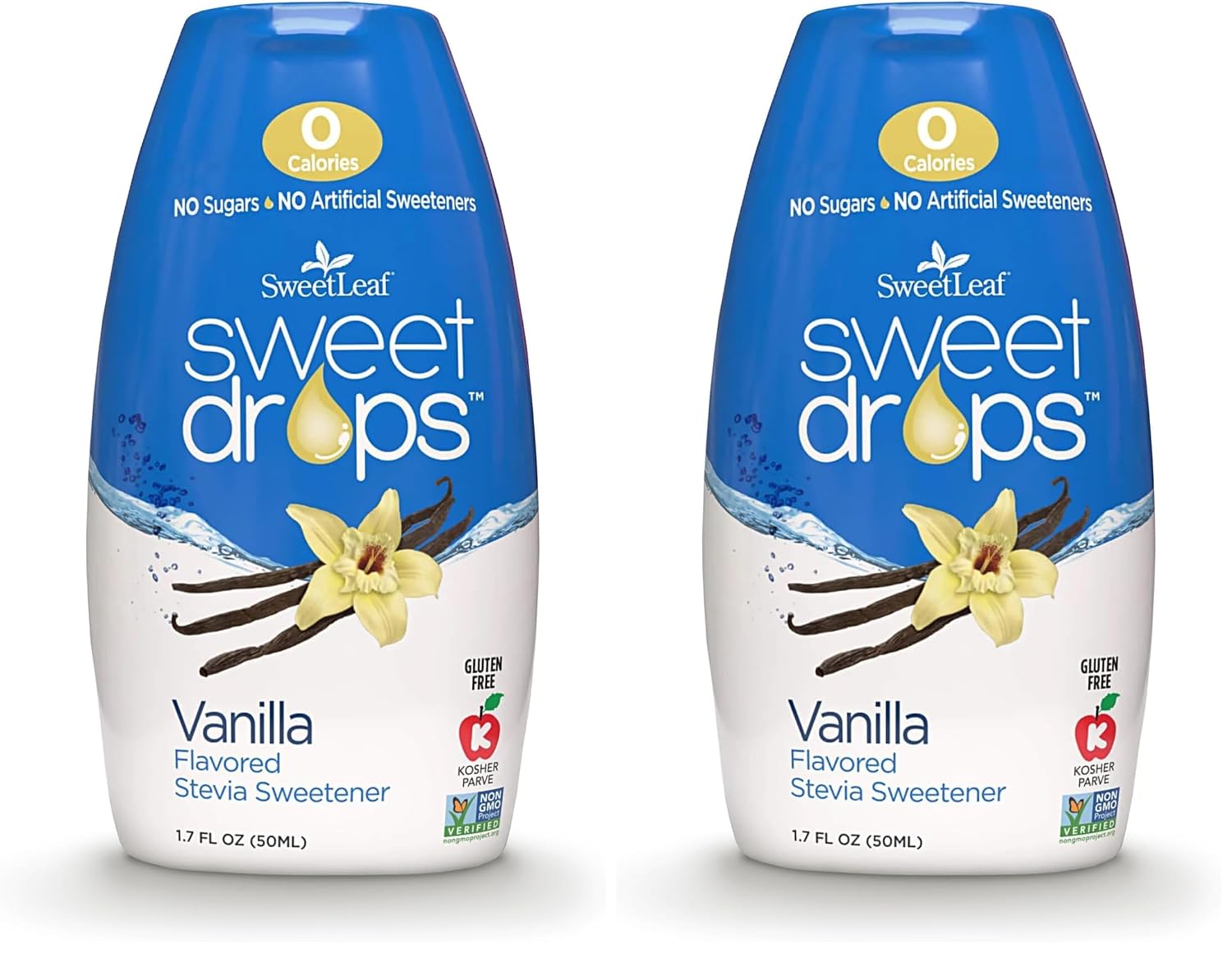 SweetLeaf Stevia Drops Liquid Sweetener, Variety Pack - 1.7 Fl Oz, 4 Pack | Sweet Drops, Stevia Leaf Extract, Zero Calorie, No Erythritol, Sugar Substitute