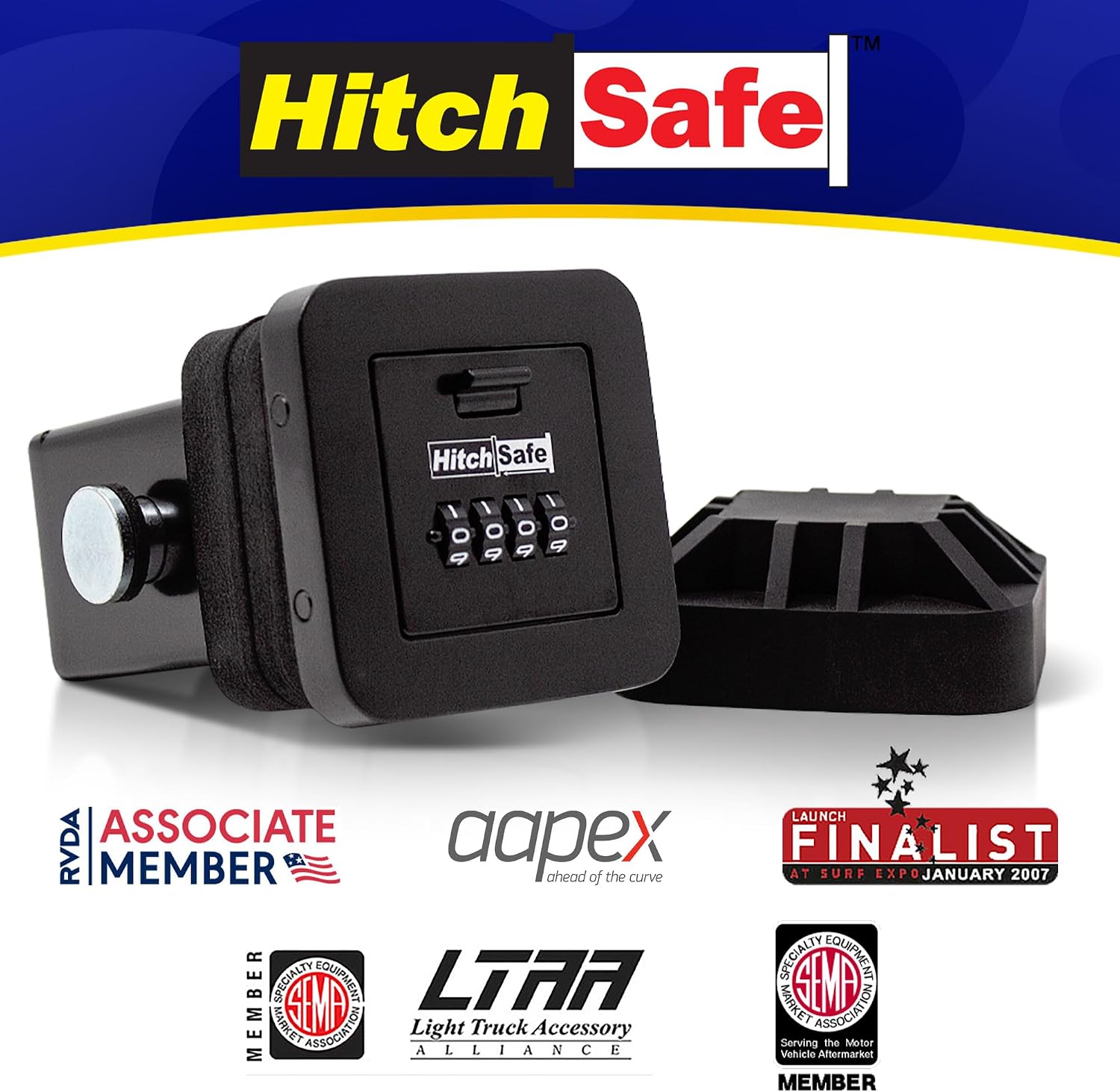 HS7000 Key Vault | Hidden Trailer Hitch Safe for Secure Key Storage | CarShare Turo | Weather Resistant and Durable with 4-Digit Combination Lock