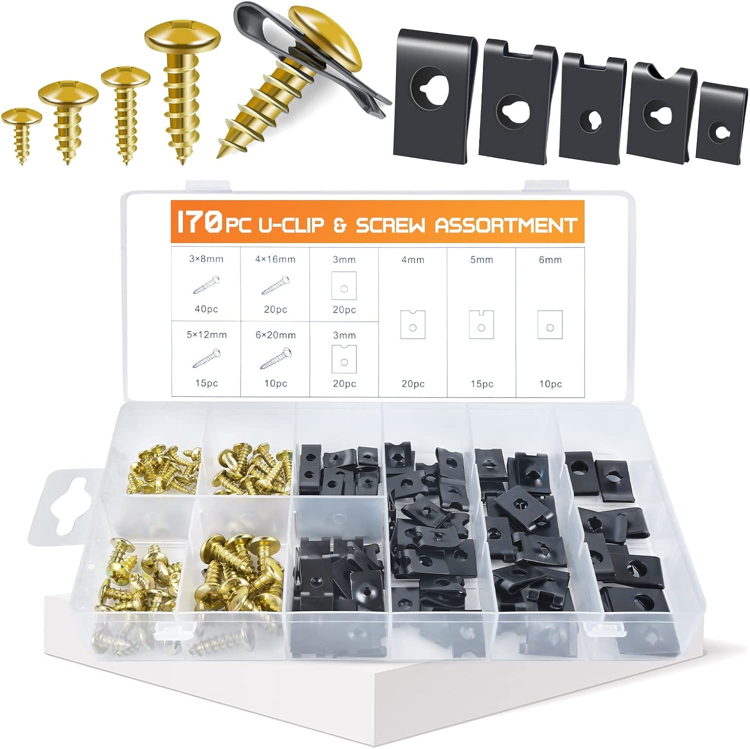 OTUAYAUTO 245 PCS Fender Clips Car Clips Bumper Plastic Rivets