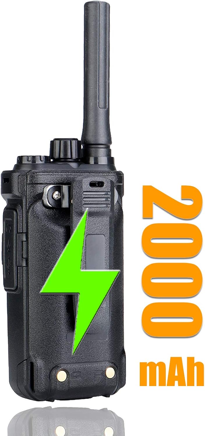 Retevis RB26H GMRS 2 Way Radio Long Range, Business Walkie Talkies, 1 Pack | Professional Two Way Radios, 2000mAh, Hidden Display, Type-C, Built in NOAA Flashlight VOX,GMRS Repeater Capable, for Camping