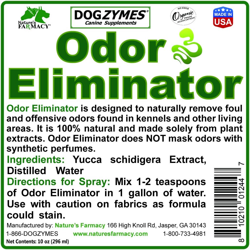 Nature's Farmacy Dogzymes Odor Eliminator 10 oz Liquid Yucca Ammonia Odor Control Concentrate