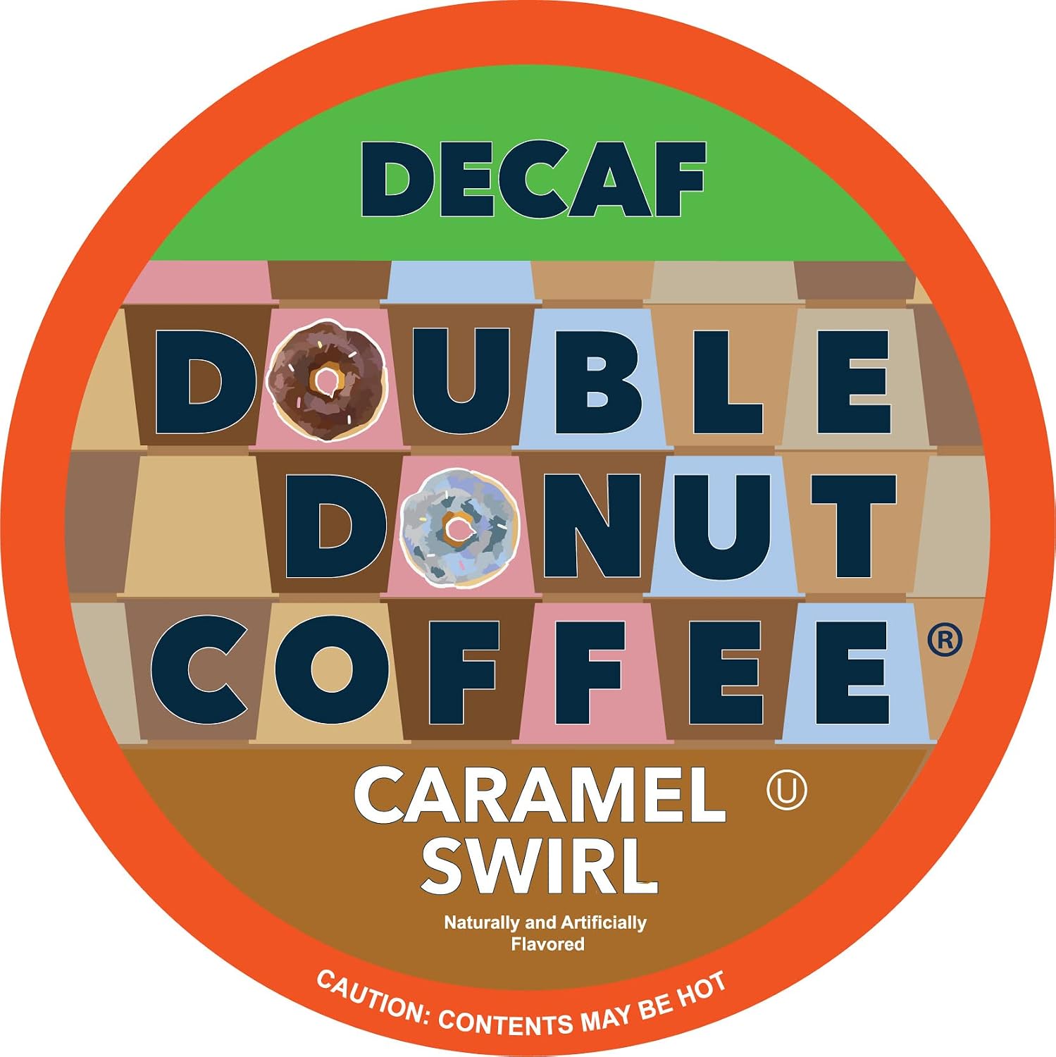 Double Donut Coffee Double Donut Medium Roast Decaf Coffee Pods, Classic, for Keurig K-Cup Machines, 24 Single-Serve Capsules per Box